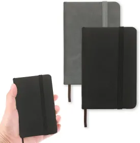 2 Pack Small Pocket Notebook,Journal Hardcover Notepad with Thick Lined Paper, 200 Pages Hardcover Mini Journal Notepad (BlackGray)