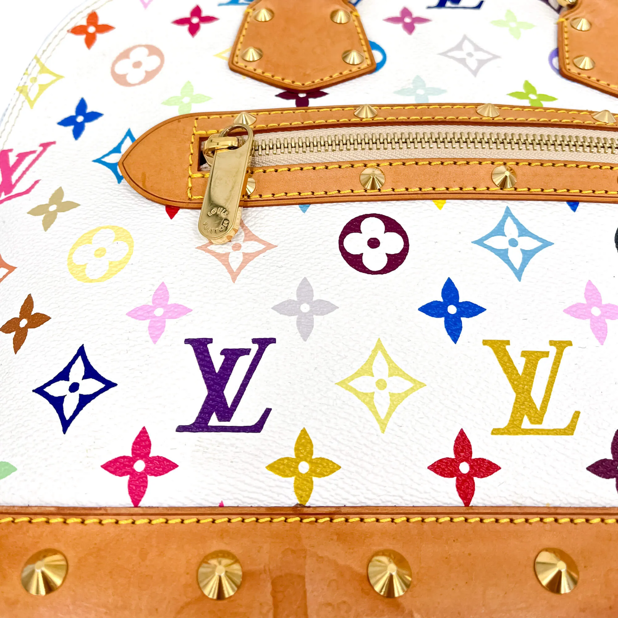 Alma PM Epi Leather Murakami White Bag