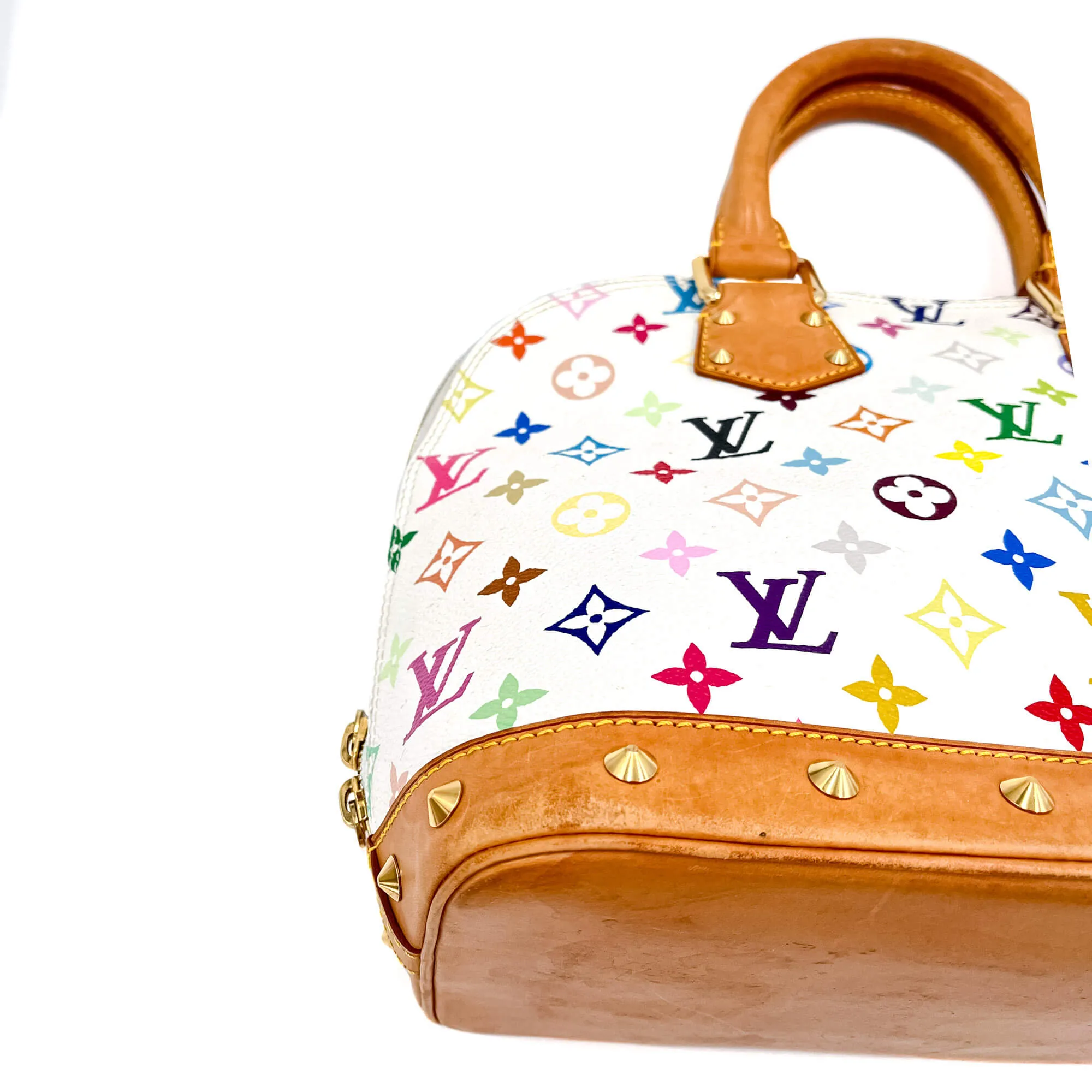 Alma PM Epi Leather Murakami White Bag