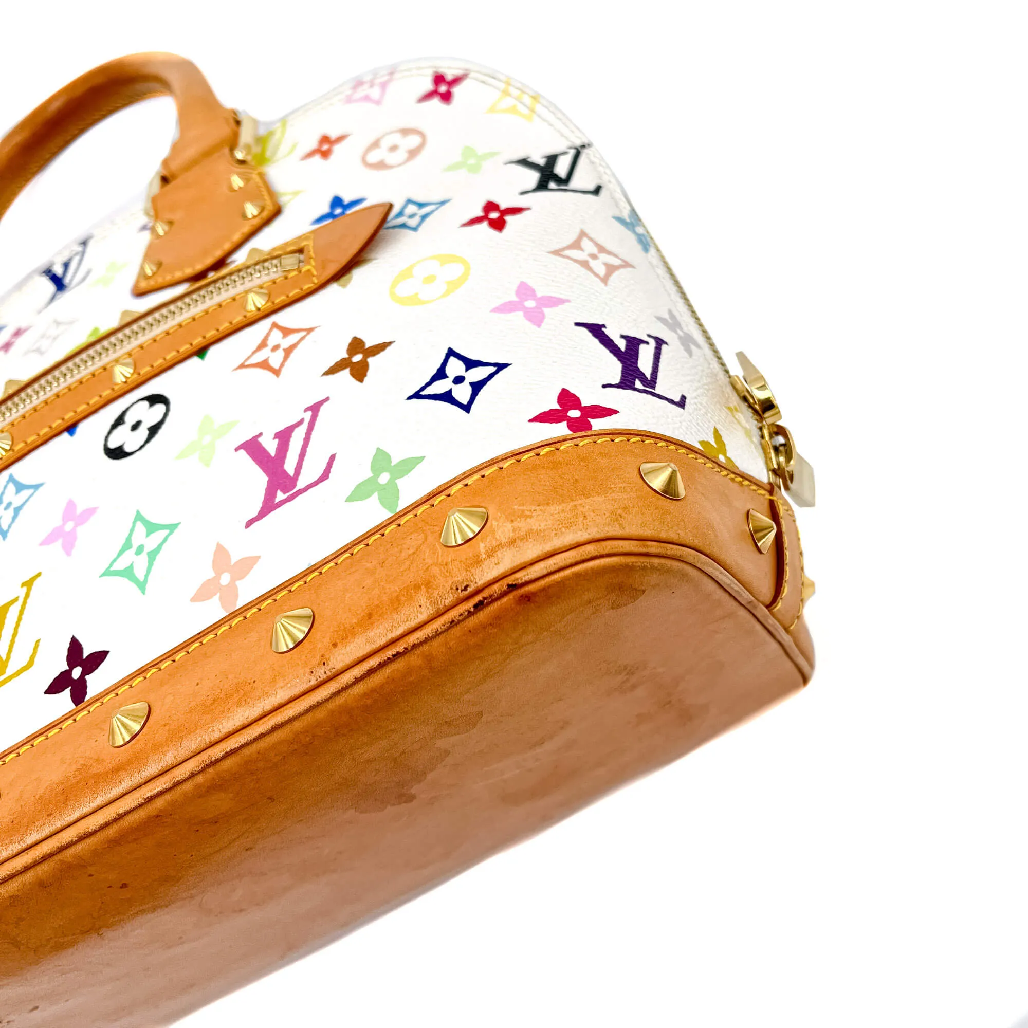 Alma PM Epi Leather Murakami White Bag