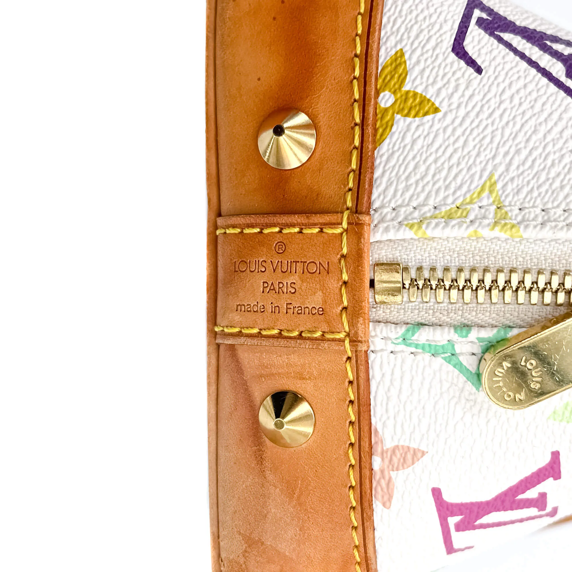 Alma PM Epi Leather Murakami White Bag