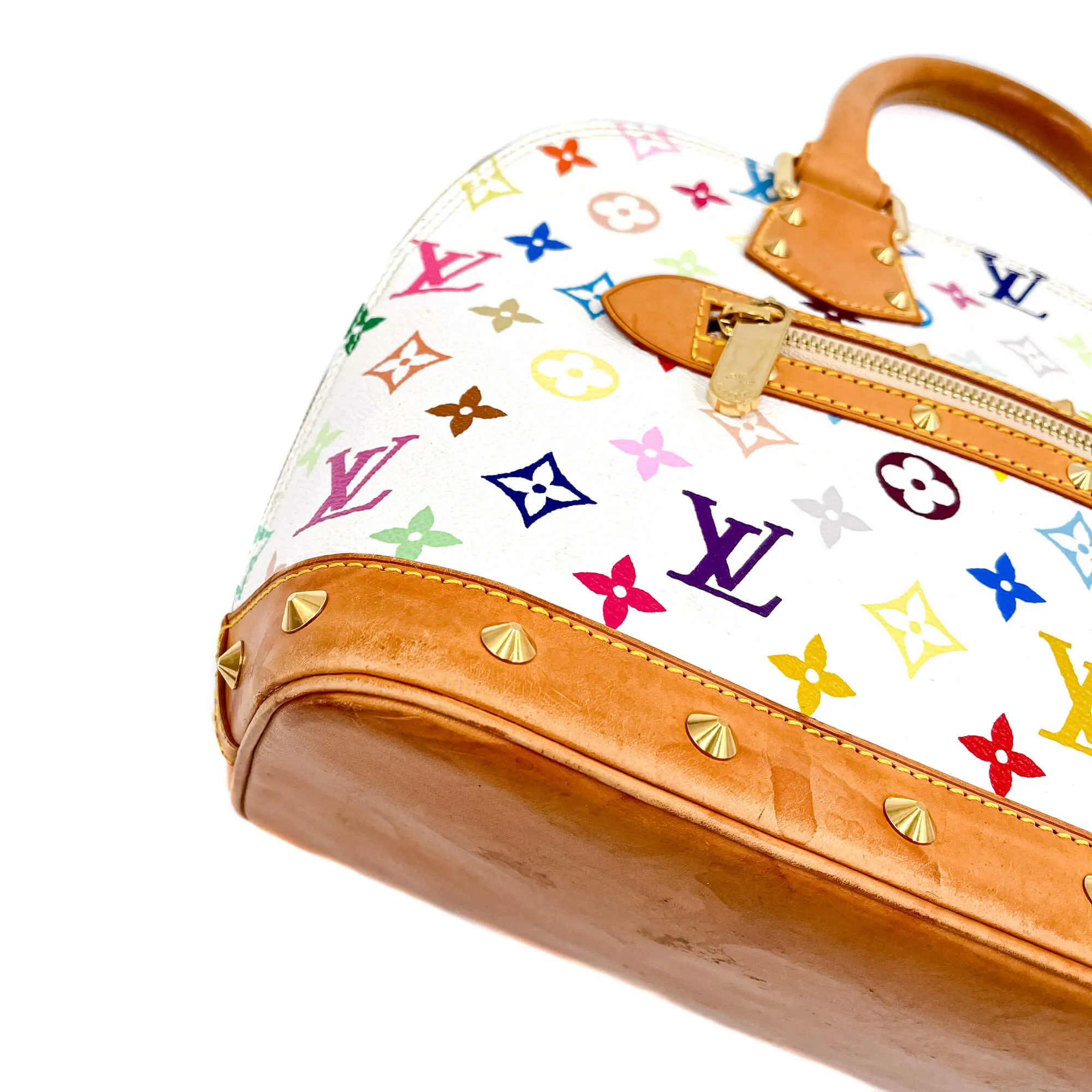 Alma PM Epi Leather Murakami White Bag