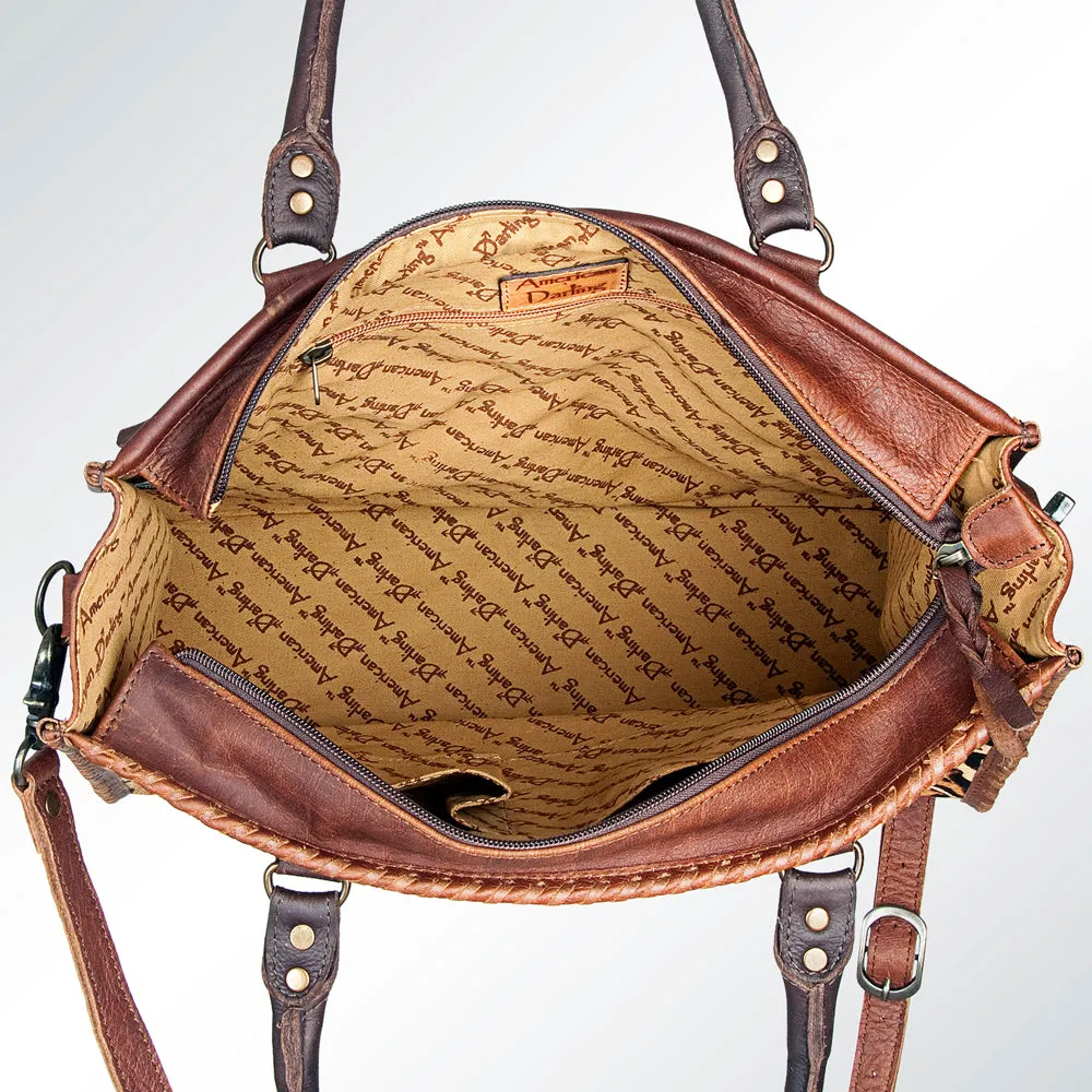 American Darling Briefcase Hair On Genuine Leather women bag western handbag purse