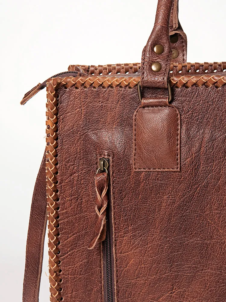 American Darling Briefcase Hair On Genuine Leather women bag western handbag purse
