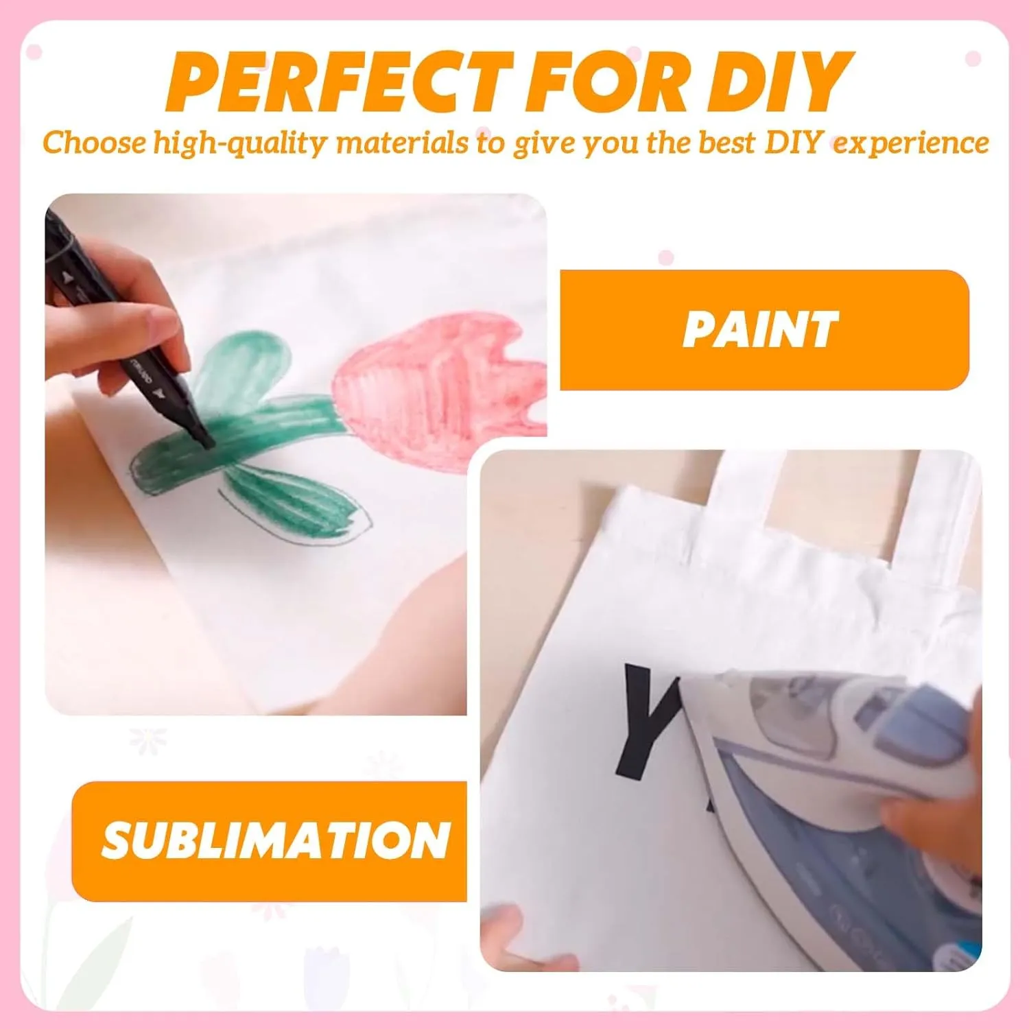Amylove 72 Pcs Mini Tote Bag Sublimation Blank Canvas Tote Bags Reusable Grocery Luggage DIY Sack Goody for Party Even (8.5 x 8 Inch,Natural Color)