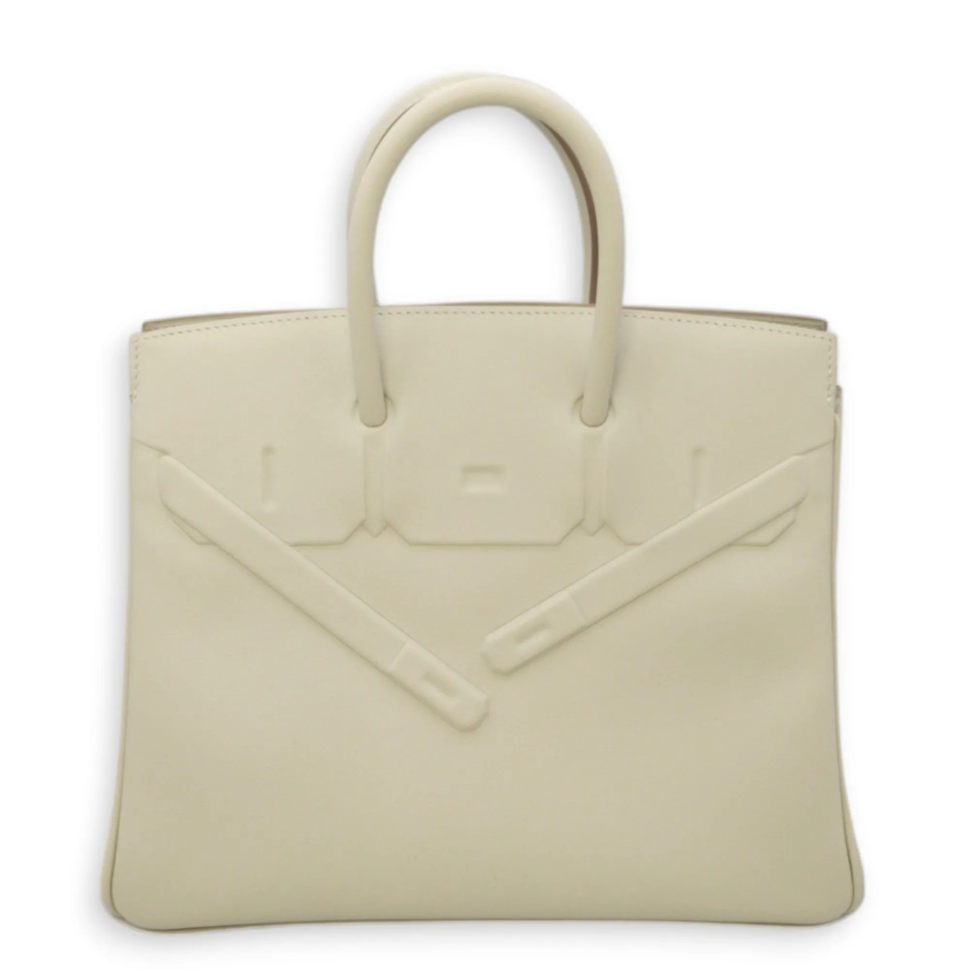 Birkin 25 Gris Perle in Swift, Palladium hardware