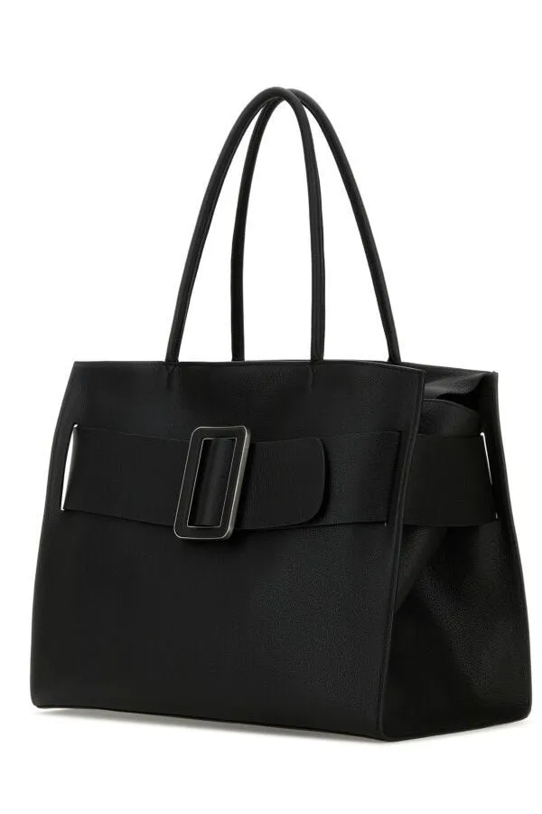 Boyy Women Black Leather Bobby Soft Shopping Bag