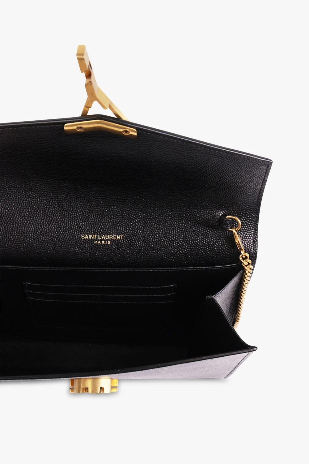 CASSANDRA WALLET ON CHAIN | BLACK/GOLD