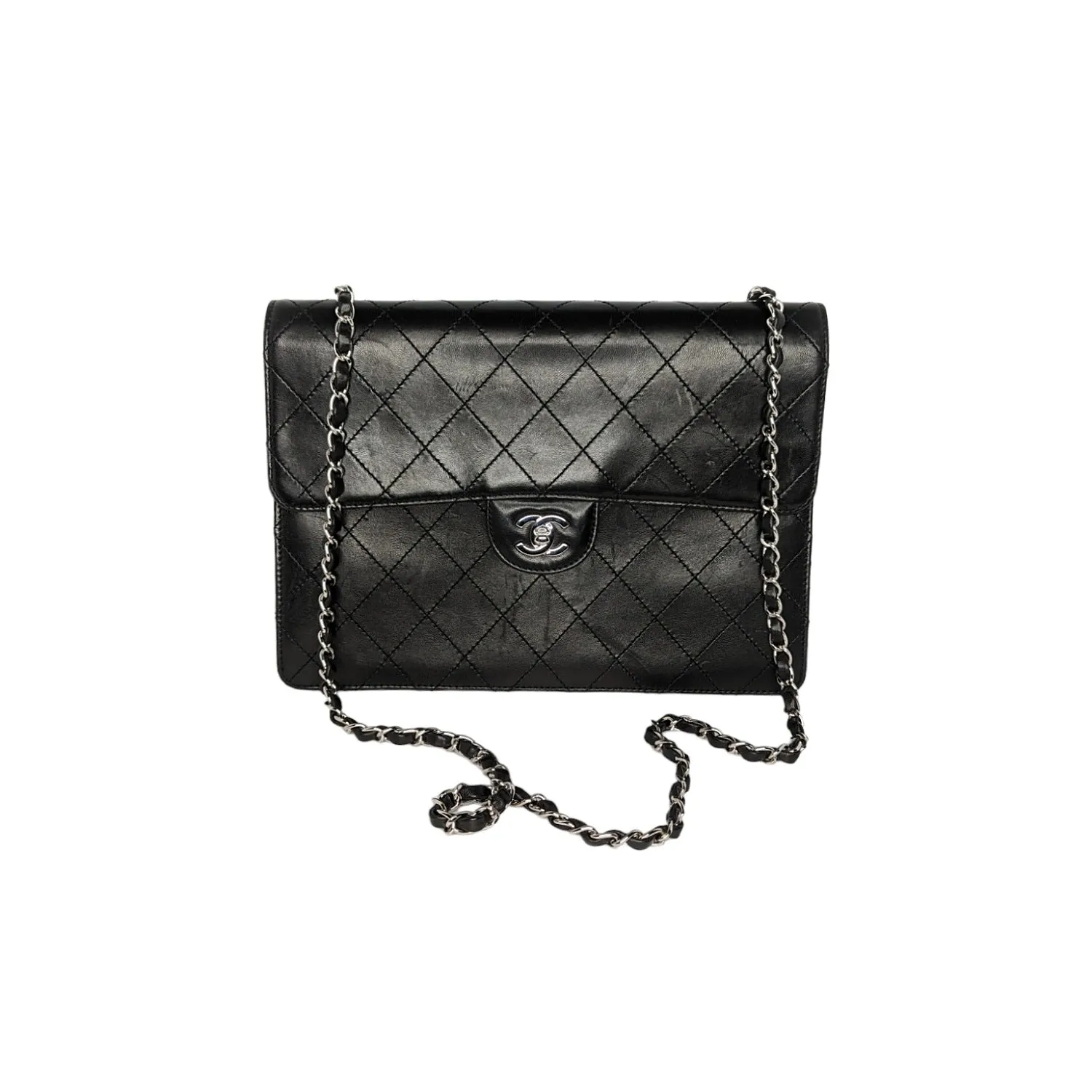 Chanel Bag Vintage Square Classic Single Flap Bag Lambskin