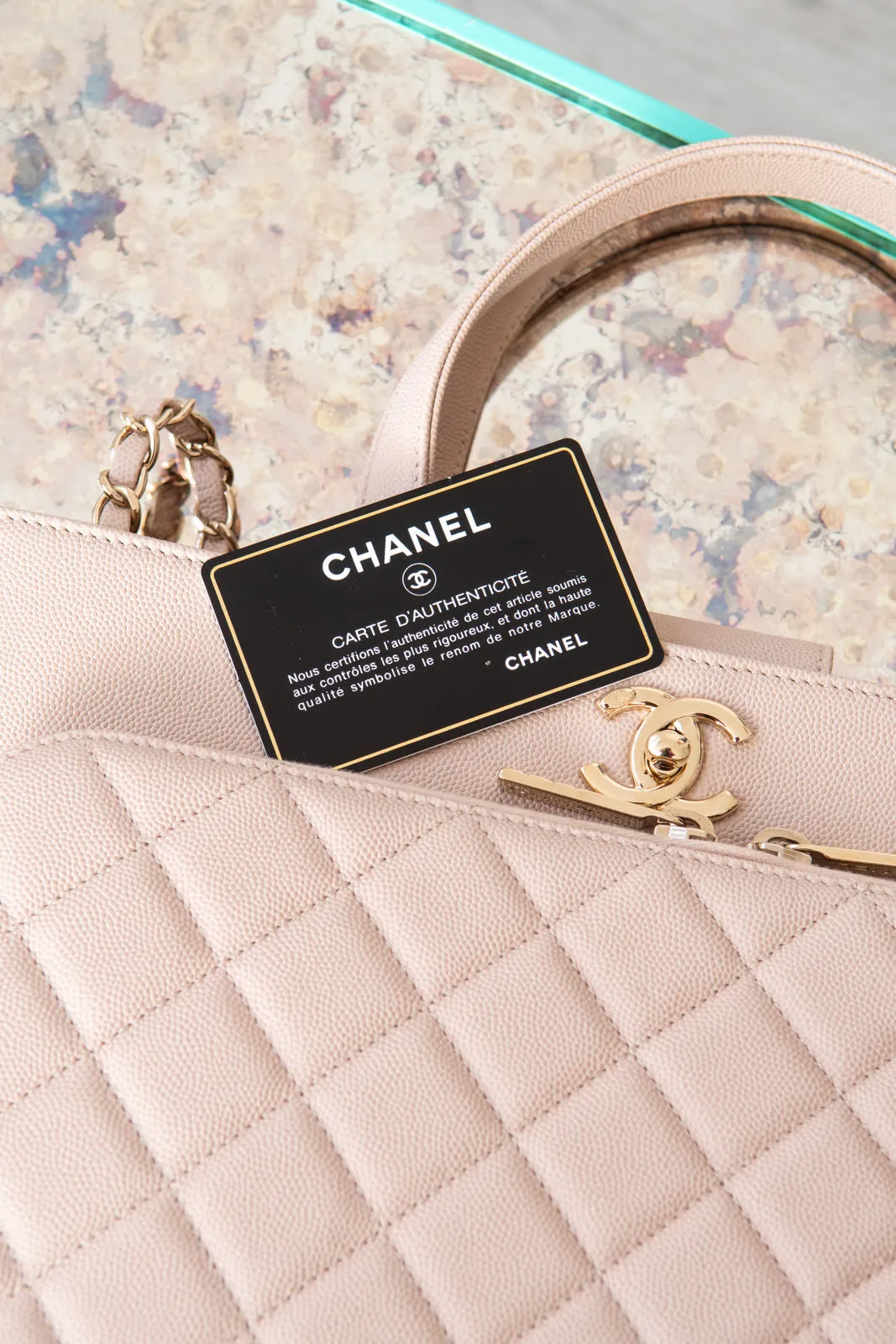 Chanel Beige  Large Business Affinity Tote Bag