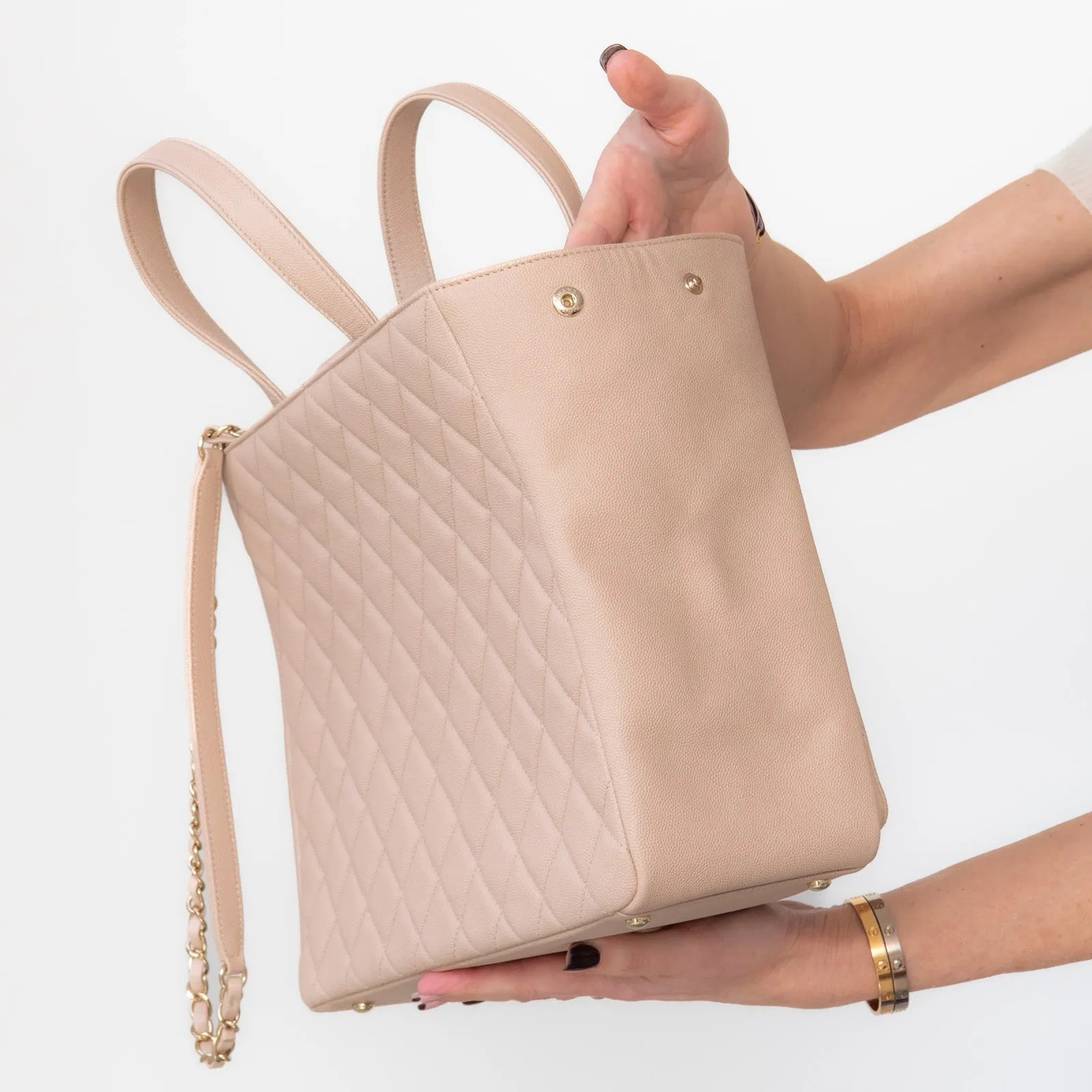 Chanel Beige  Large Business Affinity Tote Bag