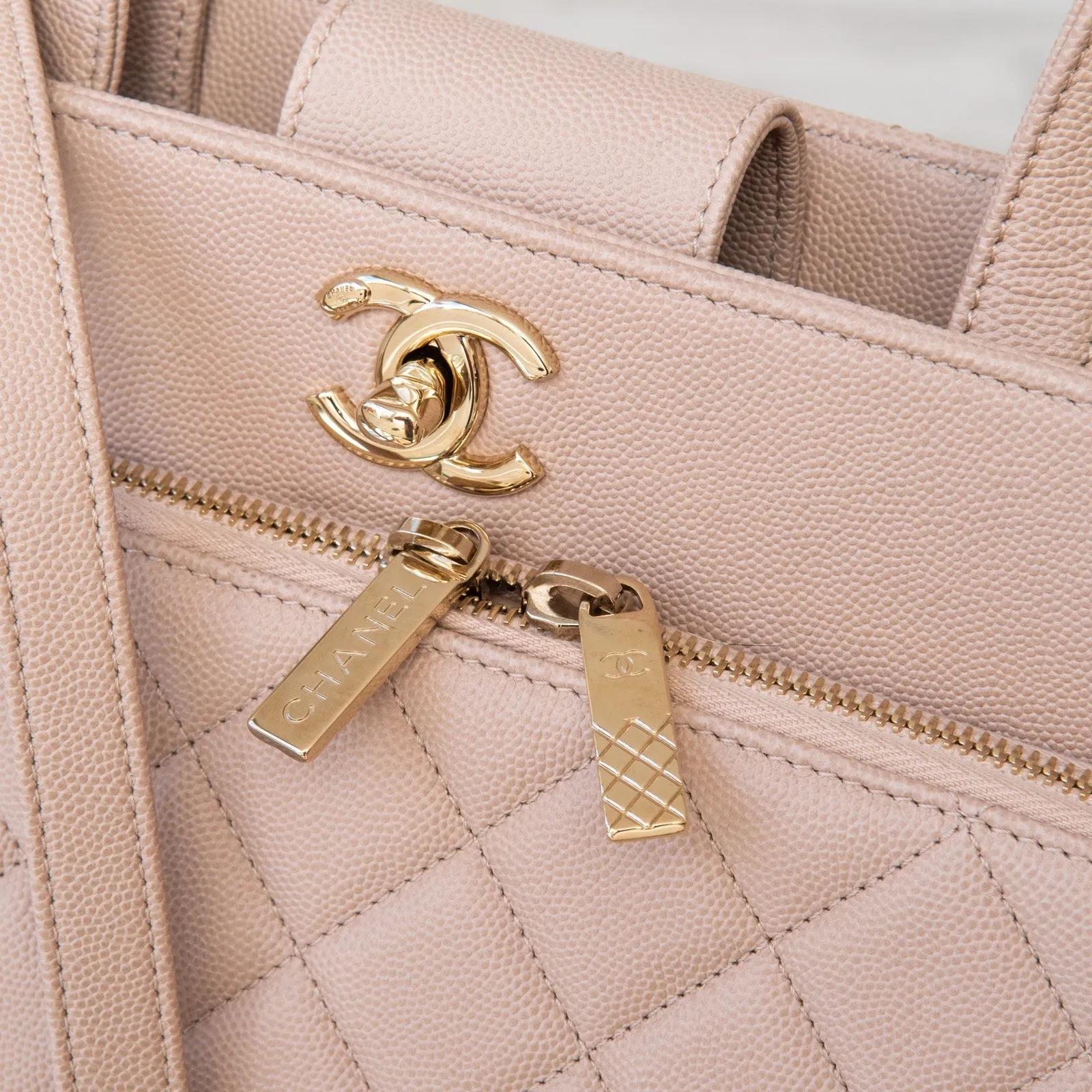 Chanel Beige  Large Business Affinity Tote Bag
