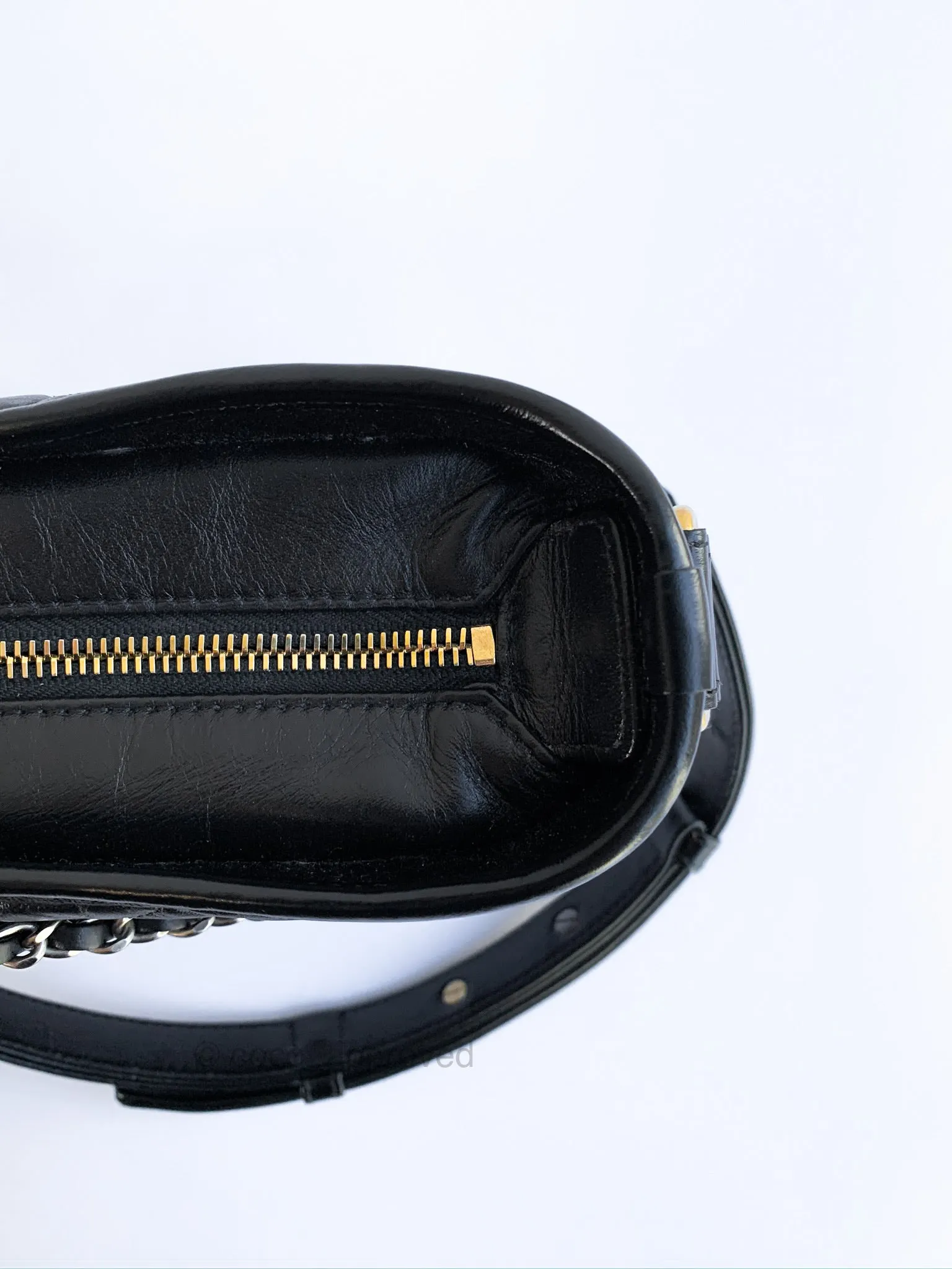 Chanel Calfskin Quilted Small Gabrielle Hobo Black Mixed Hardware