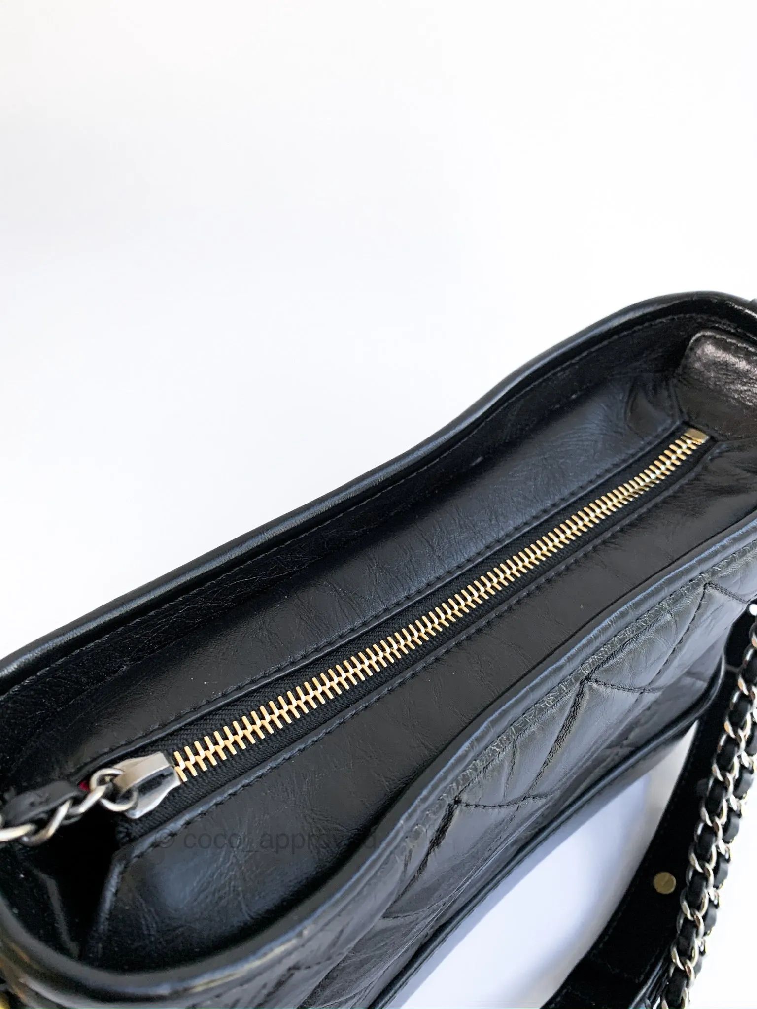 Chanel Calfskin Quilted Small Gabrielle Hobo Black Mixed Hardware