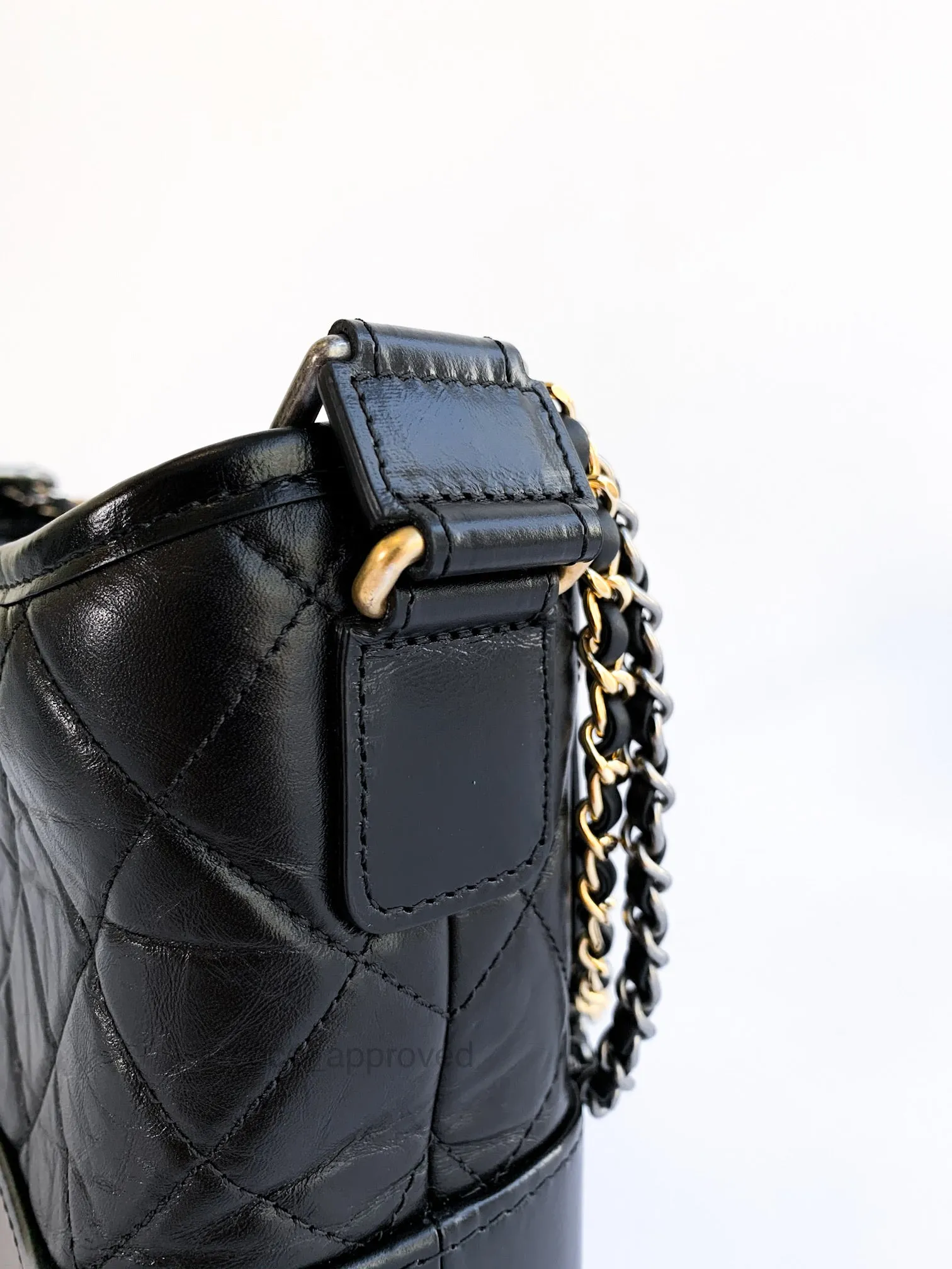 Chanel Calfskin Quilted Small Gabrielle Hobo Black Mixed Hardware