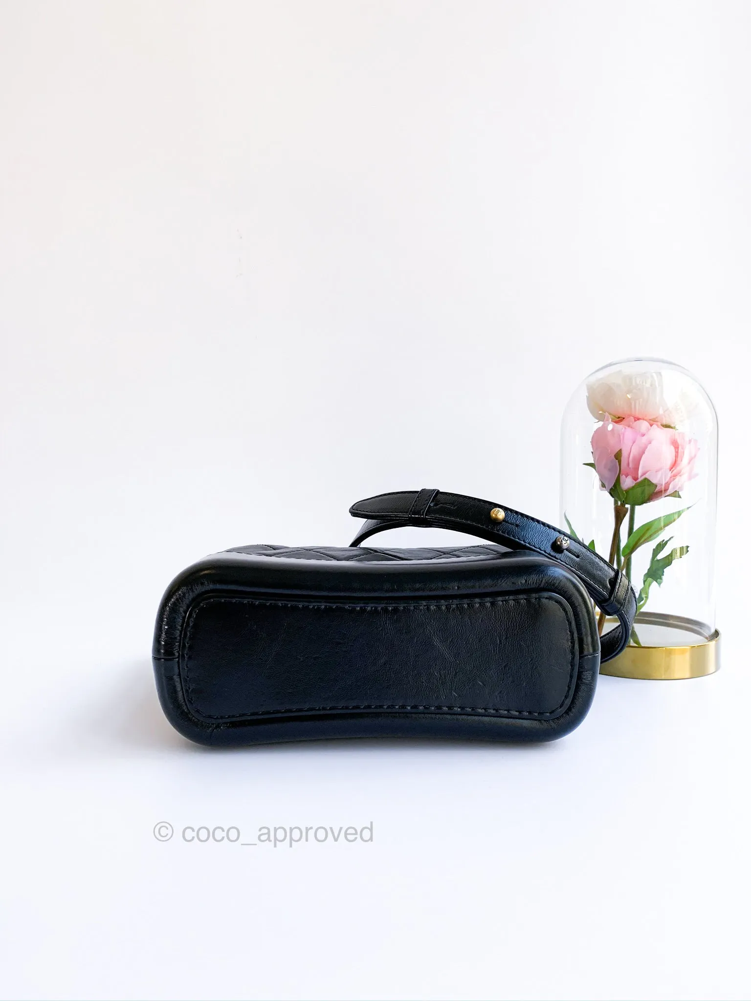 Chanel Calfskin Quilted Small Gabrielle Hobo Black Mixed Hardware