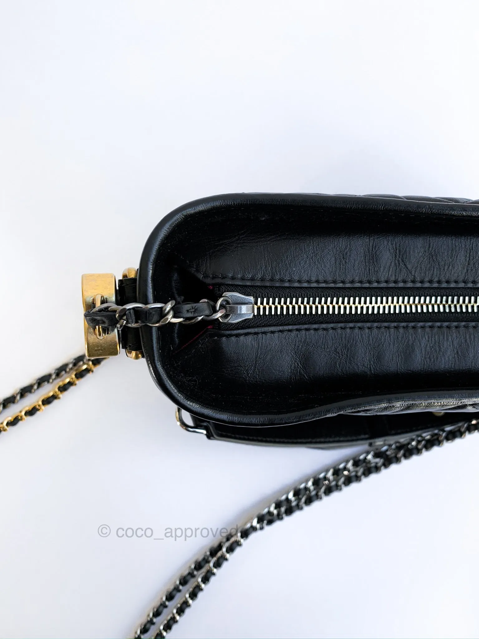 Chanel Calfskin Quilted Small Gabrielle Hobo Black Mixed Hardware