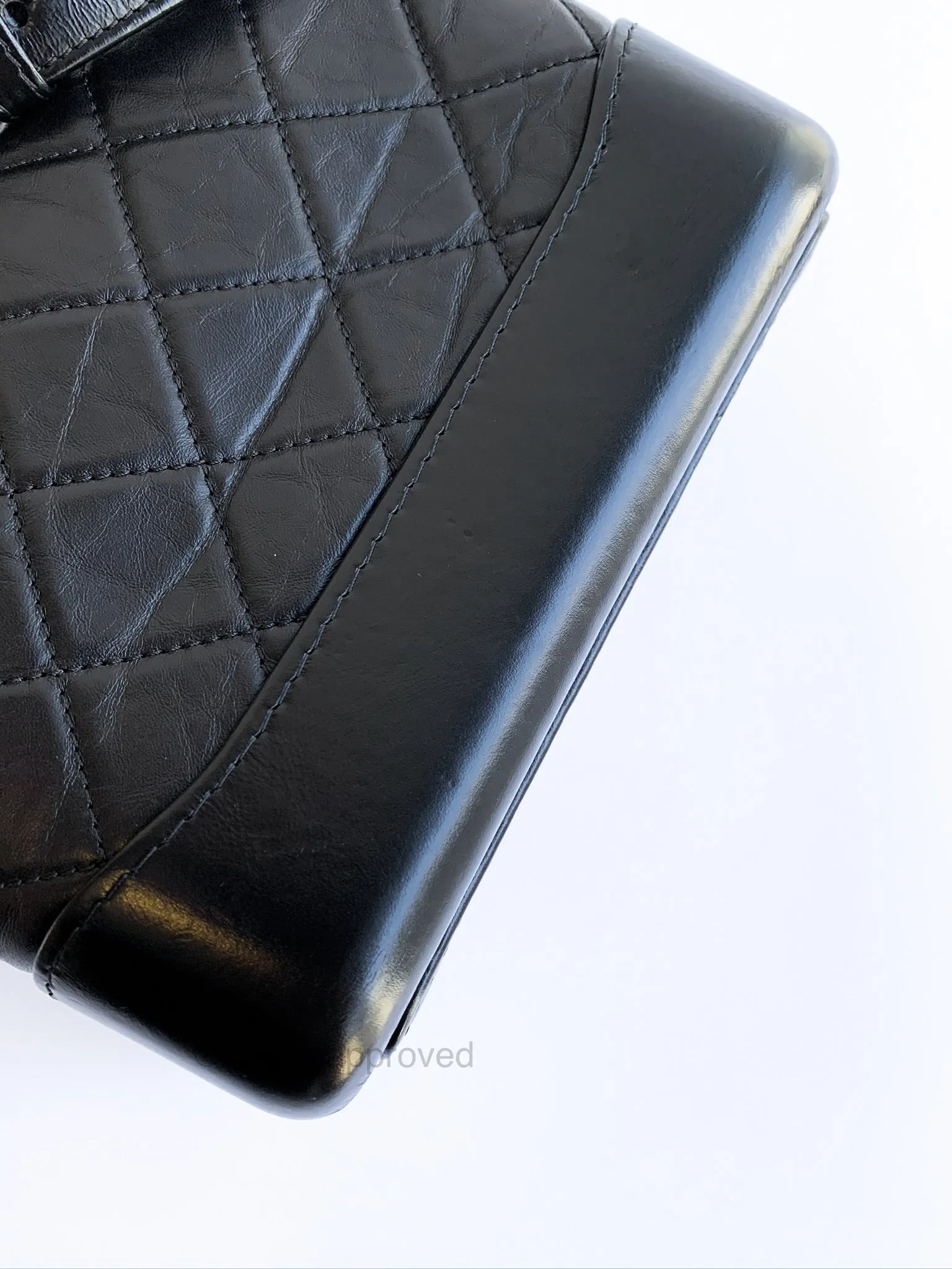 Chanel Calfskin Quilted Small Gabrielle Hobo Black Mixed Hardware