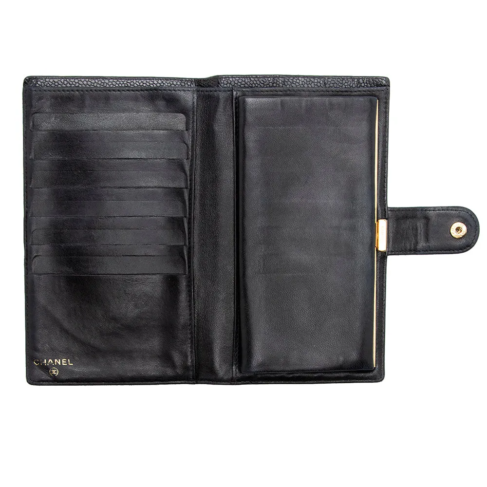 Chanel Caviar Leather Timeless French Purse Wallet (SHF-19020)