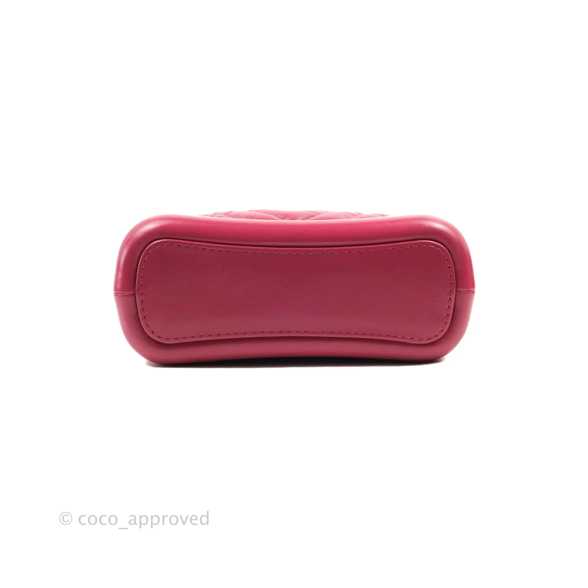 Chanel Chevron Small Gabrielle Hobo Dark Pink Calfskin Mixed Hardware