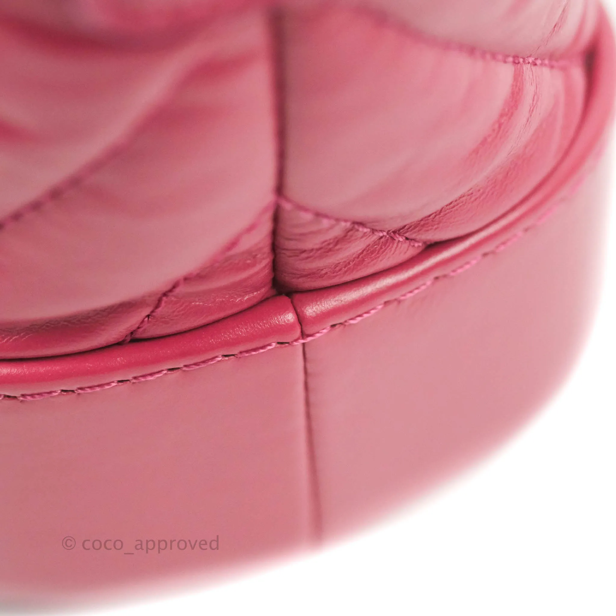 Chanel Chevron Small Gabrielle Hobo Dark Pink Calfskin Mixed Hardware
