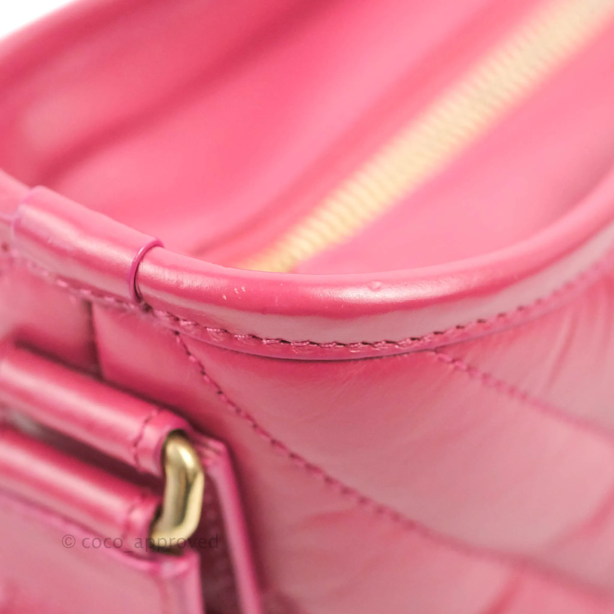 Chanel Chevron Small Gabrielle Hobo Dark Pink Calfskin Mixed Hardware