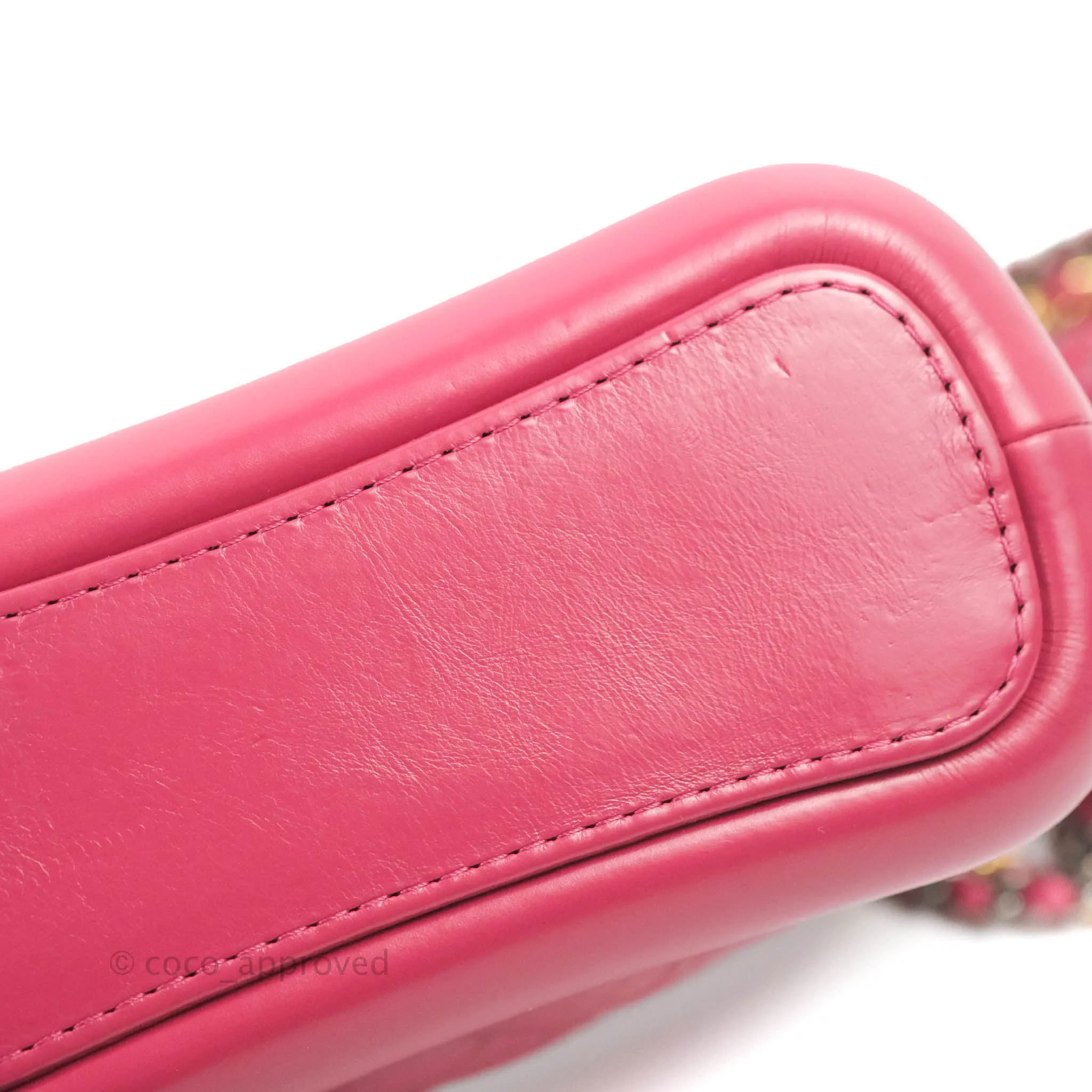 Chanel Chevron Small Gabrielle Hobo Dark Pink Calfskin Mixed Hardware
