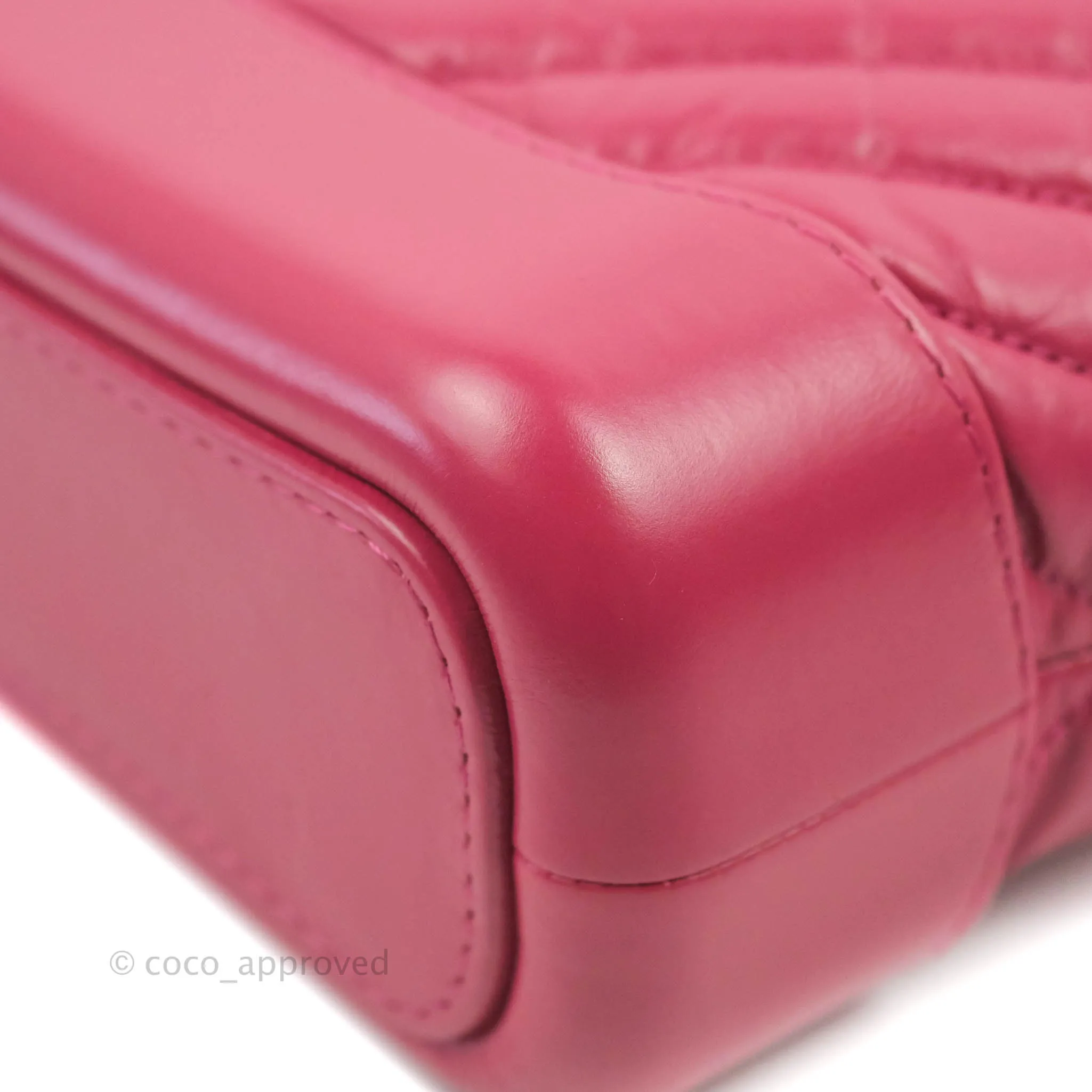Chanel Chevron Small Gabrielle Hobo Dark Pink Calfskin Mixed Hardware