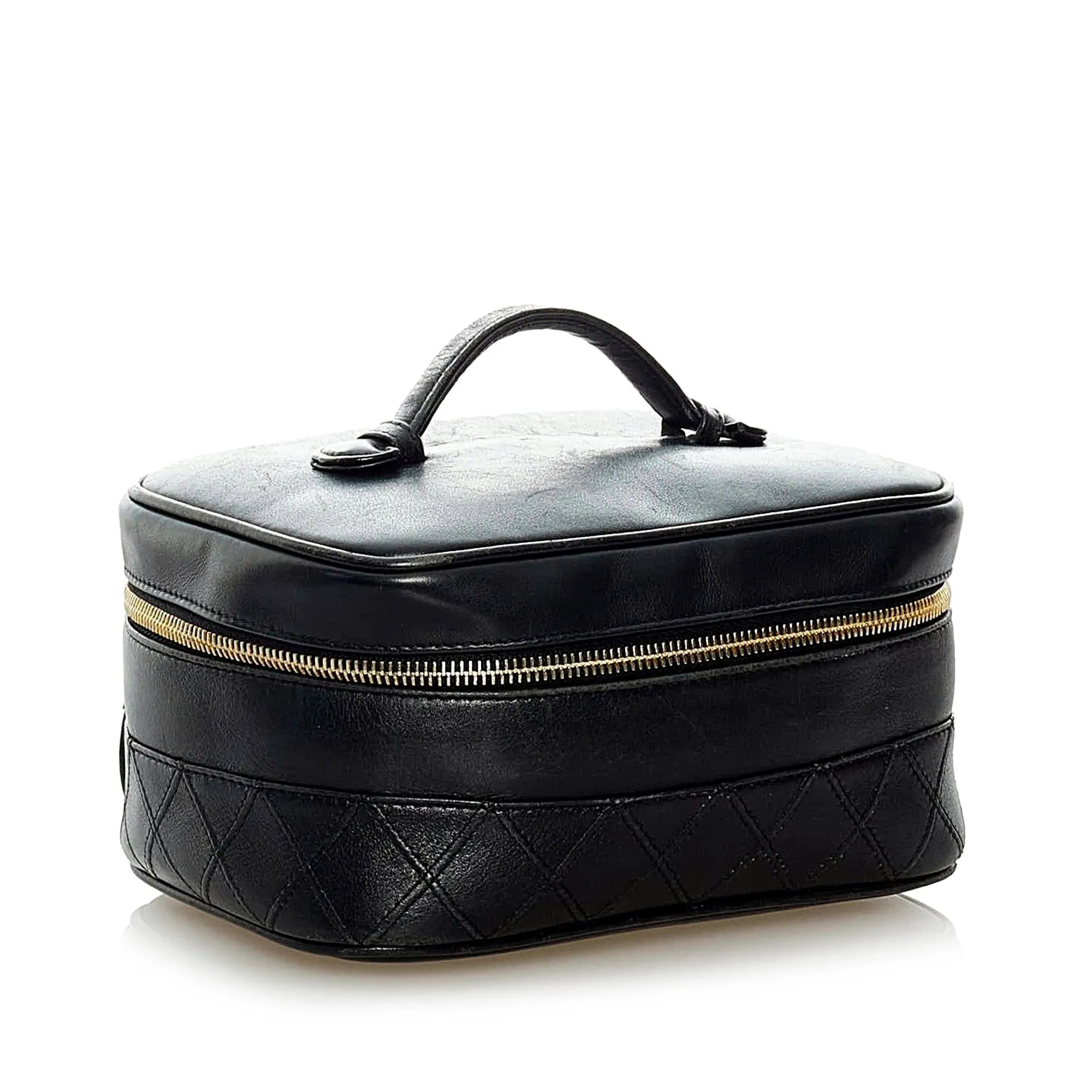 Chanel Matelasse Lambskin Leather Vanity Bag (SHG-32648)