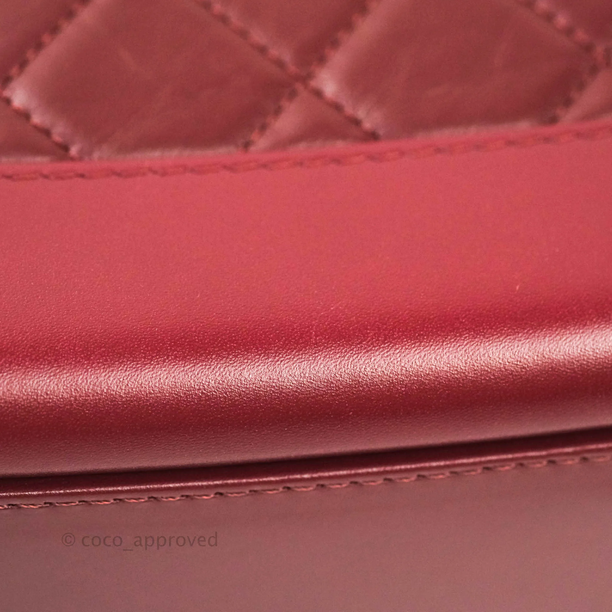Chanel Quilted Small Gabrielle Hobo Dark Red Calfskin Mixed Hardware