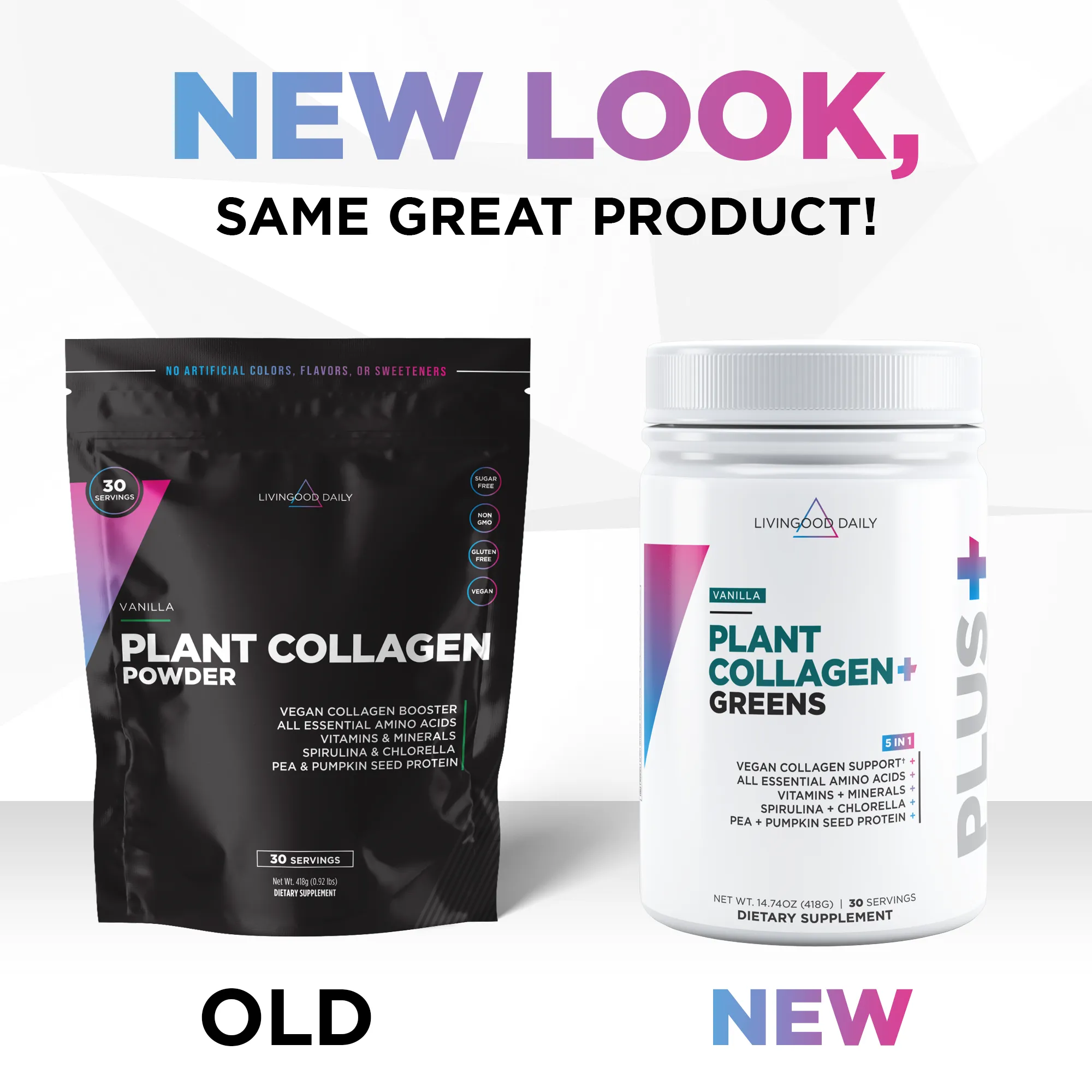 CLEARANCE DEAL! Livingood Daily Plant Collagen   Greens (Vanilla)