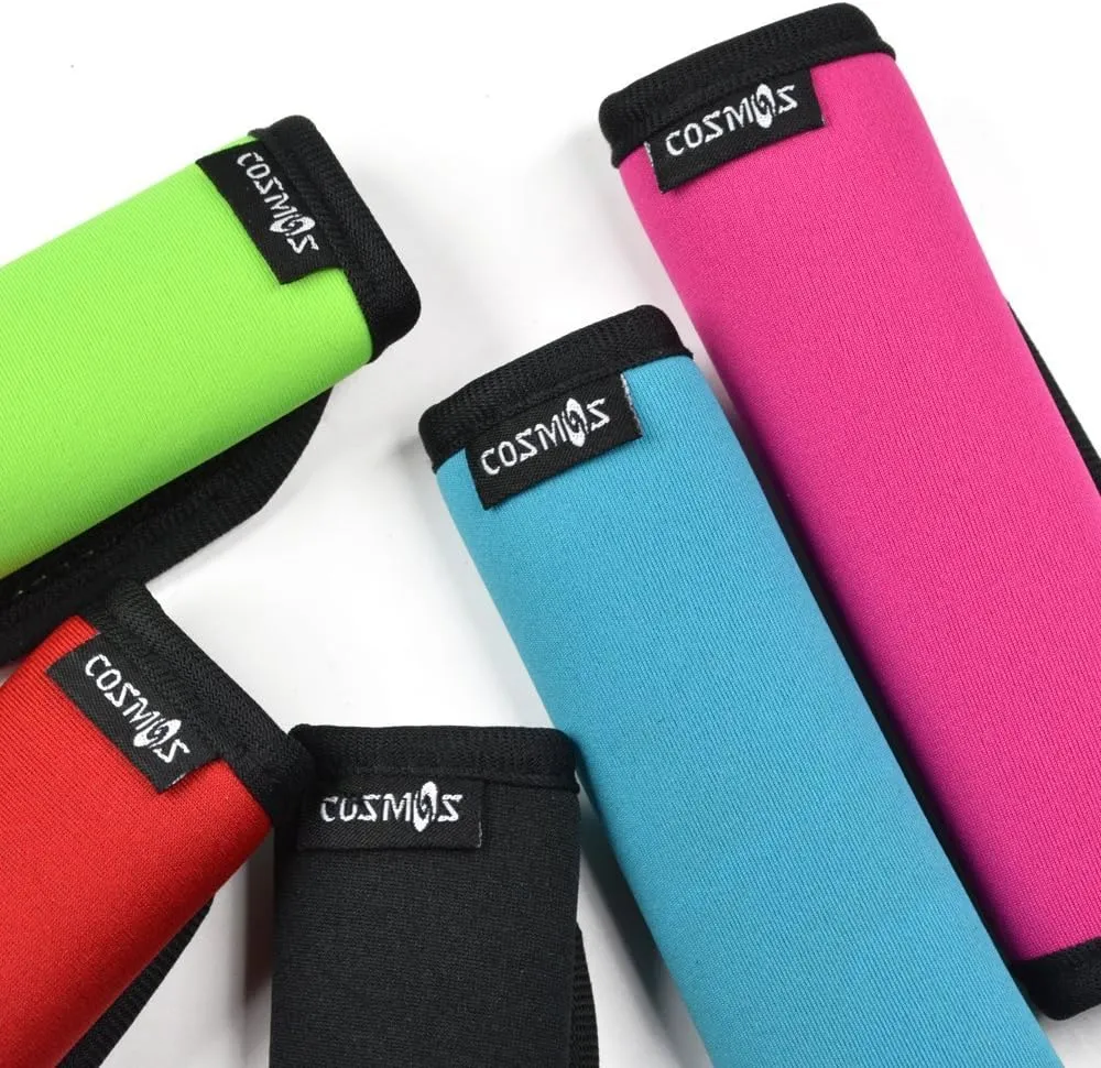 Cosmos 7 Pieces Different Color Comfort Neoprene Handle Wraps/Grip/Identifier for Travel Bag Luggage Suitcase Travel Bag Laptop Computer Tote Briefcases