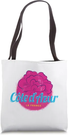 Cte d'Azur Retro French Riviera Oleander France Vintage Tote Bag