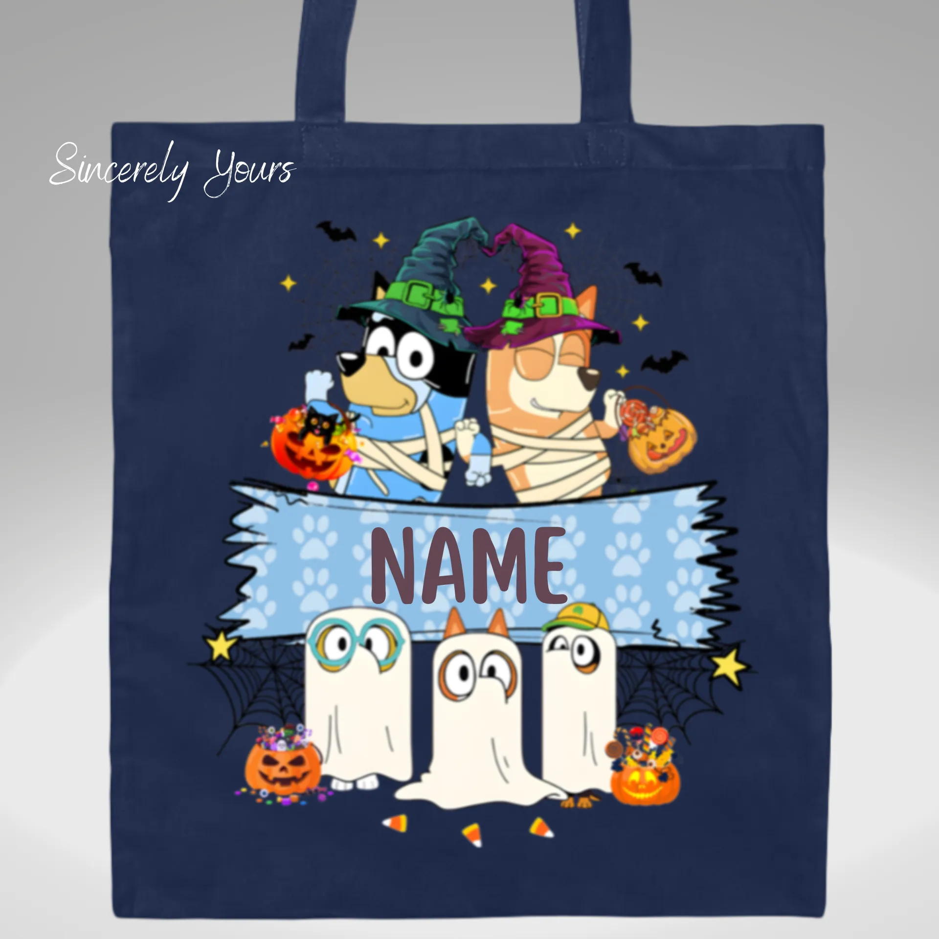 Custom Booey Halloween Canvas Tote Bag