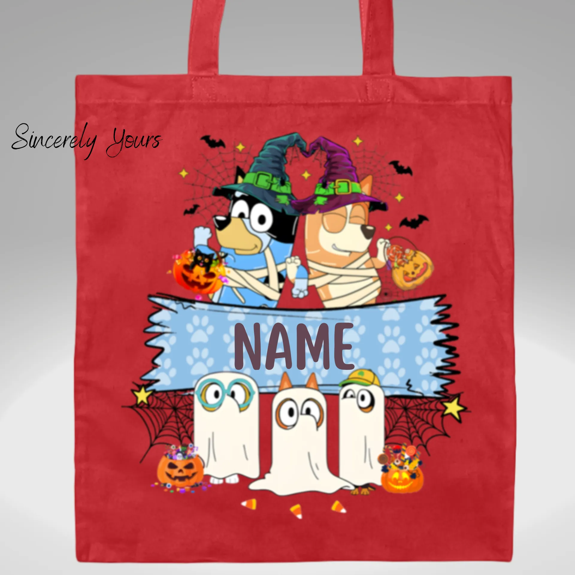 Custom Booey Halloween Canvas Tote Bag