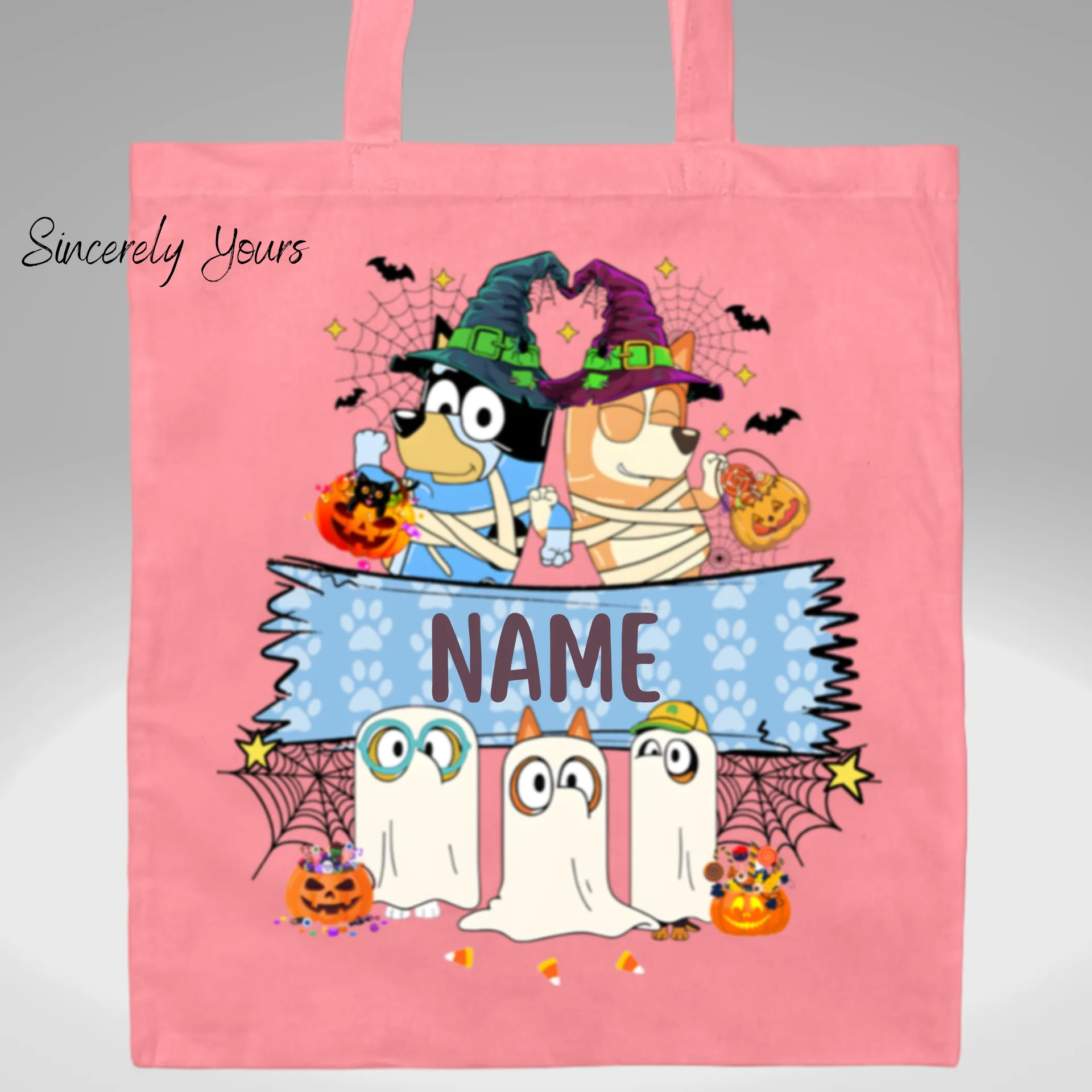 Custom Booey Halloween Canvas Tote Bag