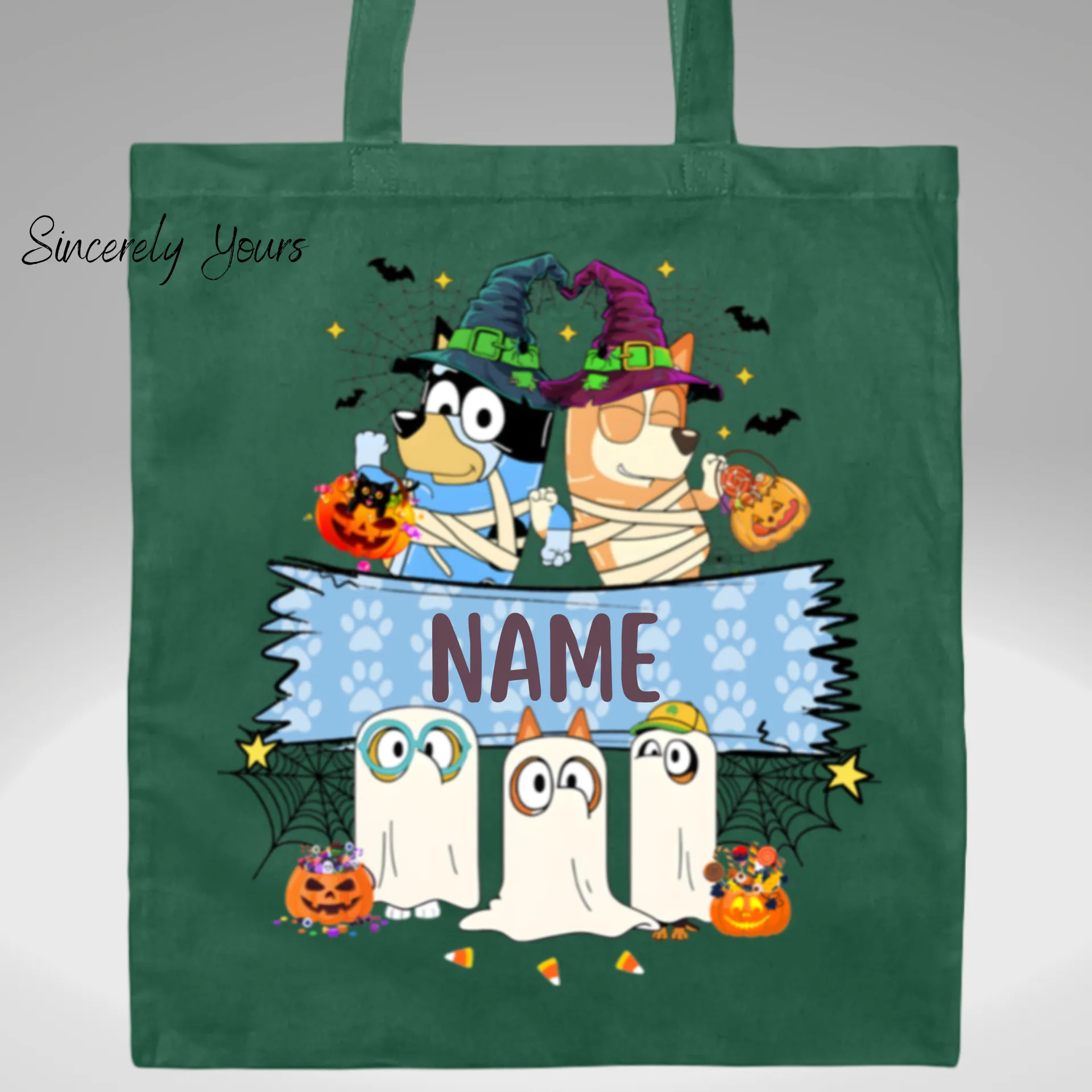 Custom Booey Halloween Canvas Tote Bag