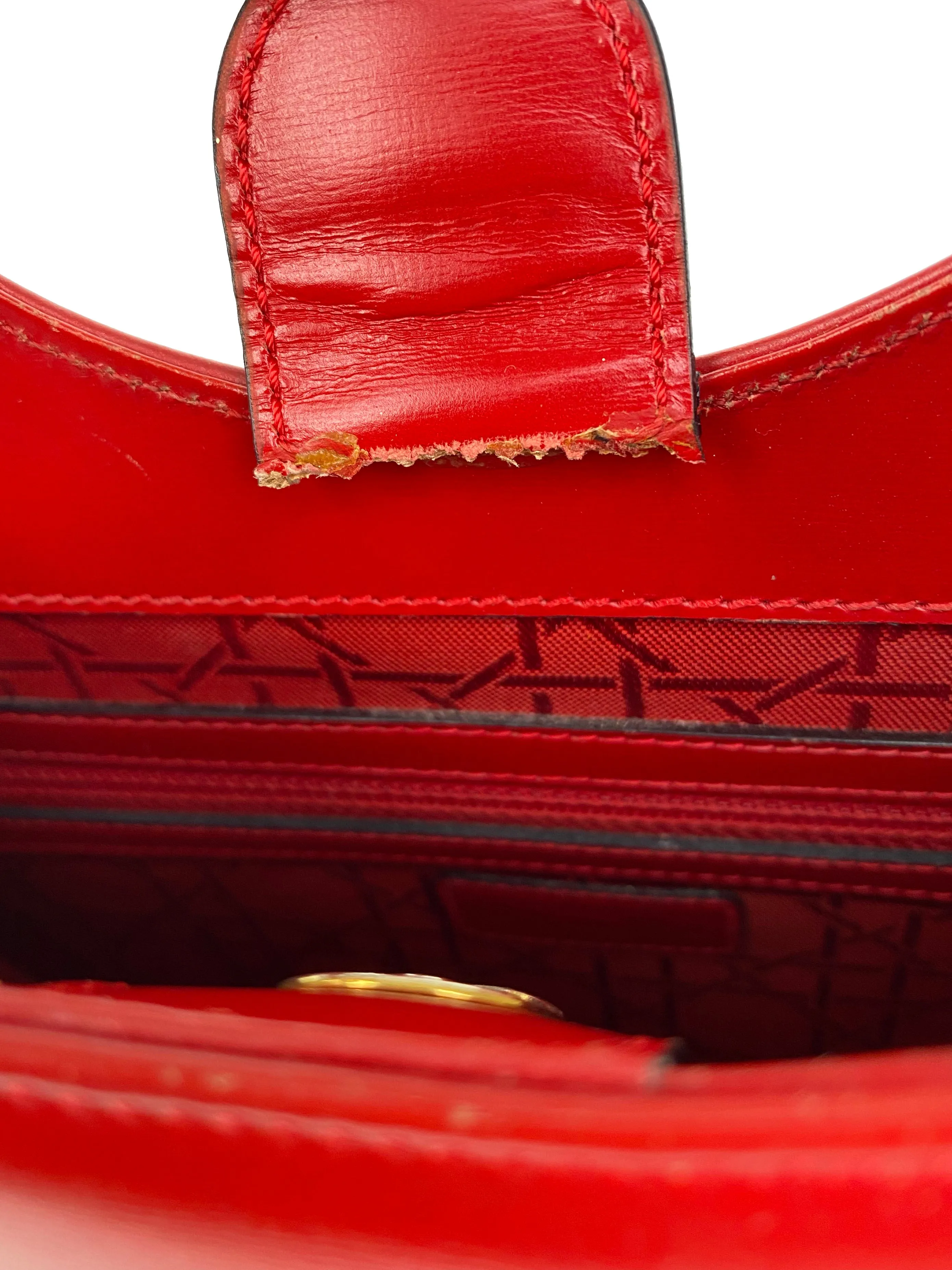 Dior Red Vintage Shoulder Bag