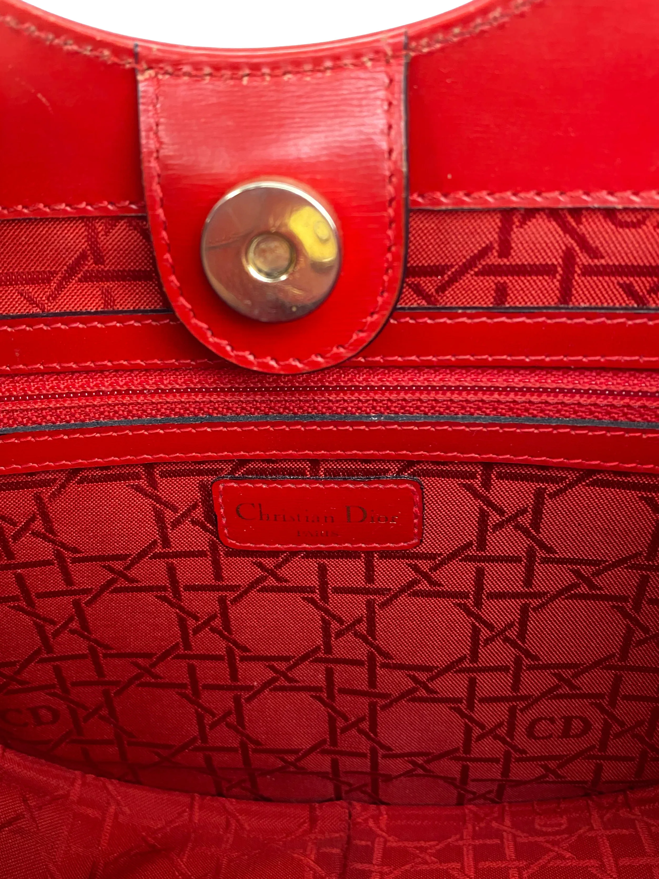 Dior Red Vintage Shoulder Bag