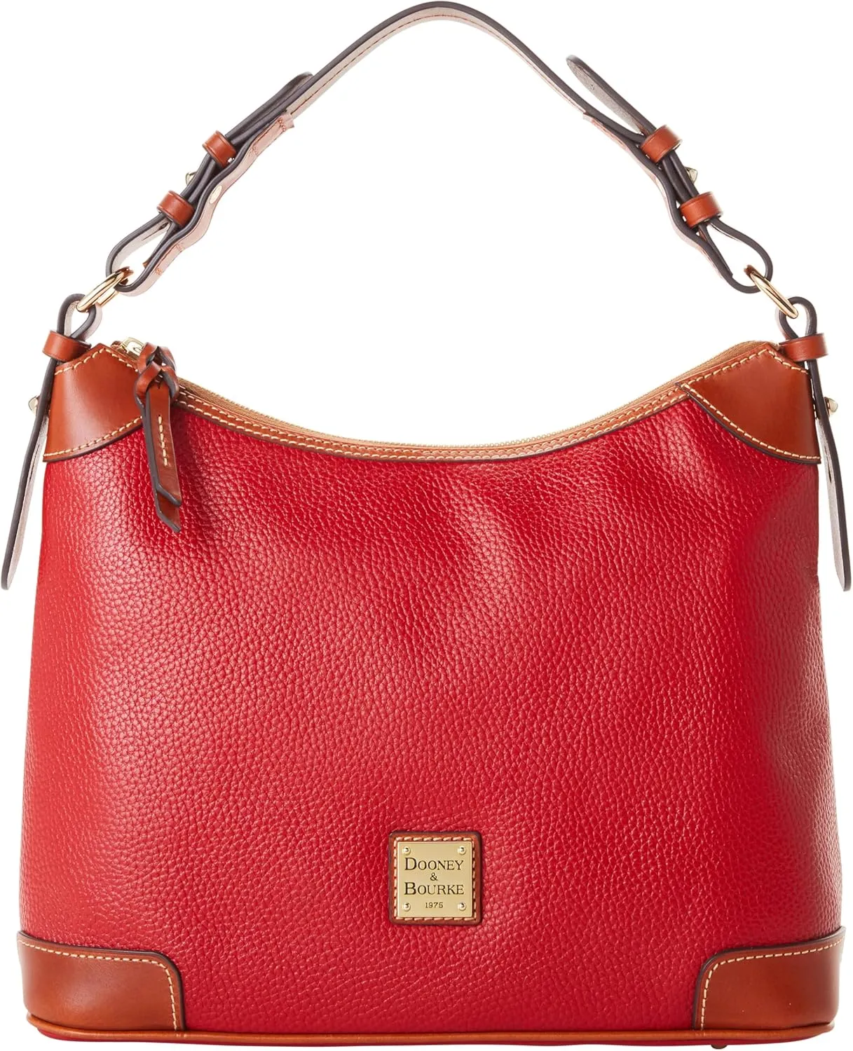 Dooney & Bourke Women's Hobo Shoulder Bag in Pebble Grain Leather, Large Handbag with Adjustable Shoulder Strap