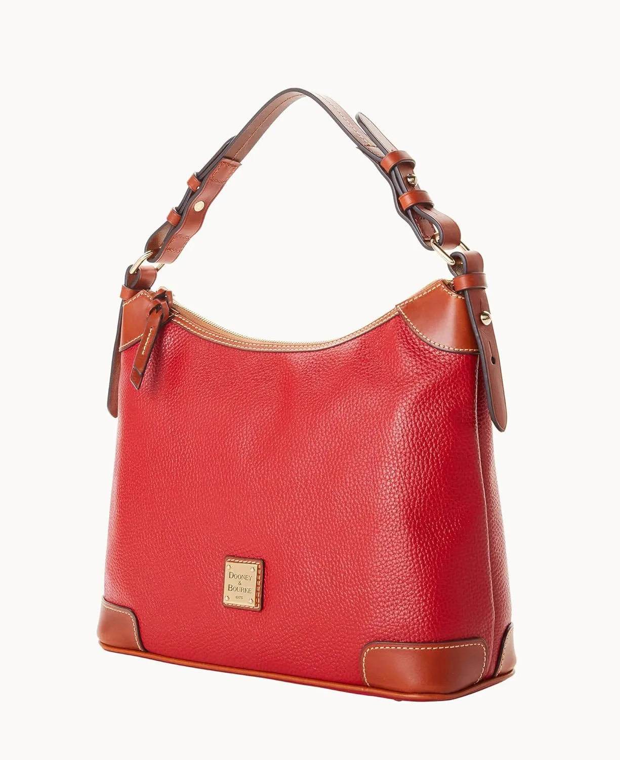 Dooney & Bourke Women's Hobo Shoulder Bag in Pebble Grain Leather, Large Handbag with Adjustable Shoulder Strap