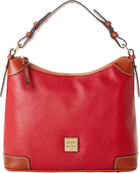 Dooney & Bourke Women's Hobo Shoulder Bag in Pebble Grain Leather, Large Handbag with Adjustable Shoulder Strap