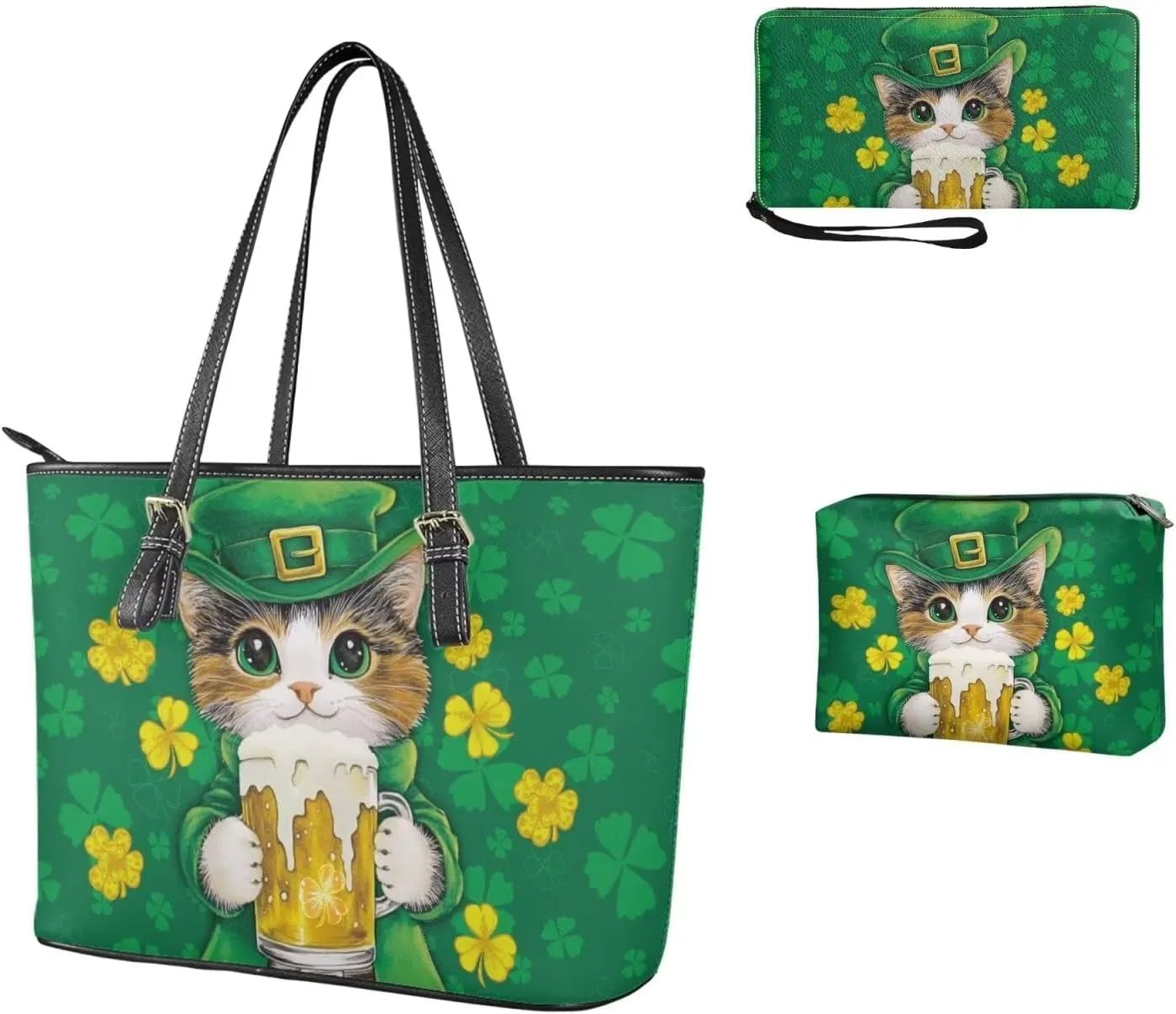 Fashion Handbags for Women Shoulder Bags Tote Satchel Hobo 3pcs