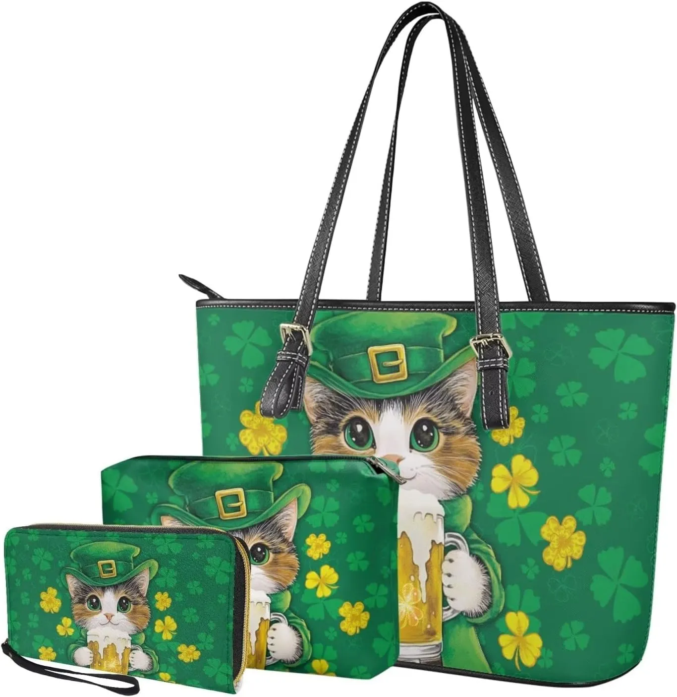 Fashion Handbags for Women Shoulder Bags Tote Satchel Hobo 3pcs