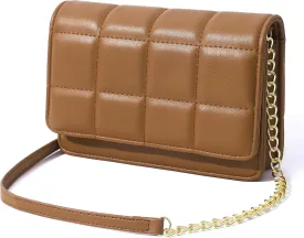 GEEAD Small Purses for Women Trendy Quilted Leather Mini Crossbody Wallet Chain Little Shoulder Phone Purse Evening Bag