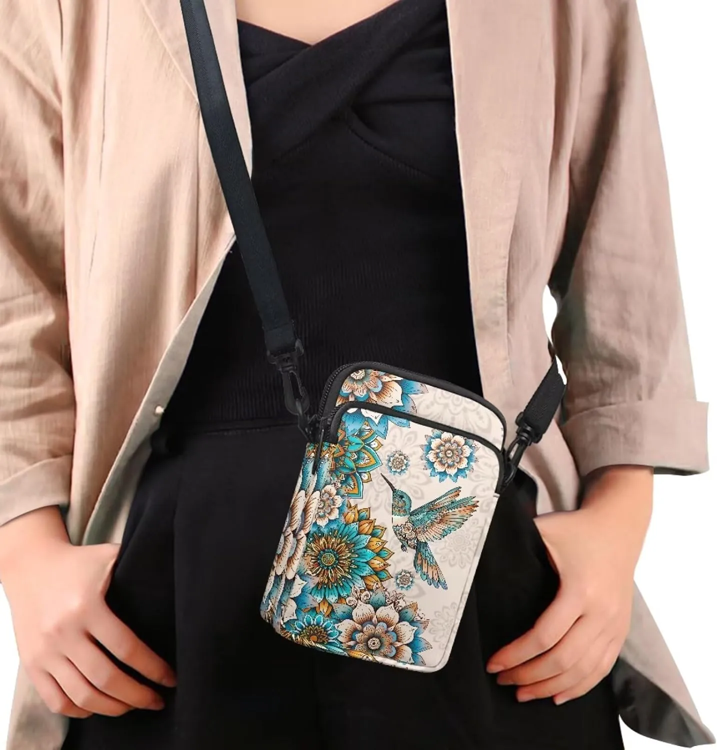 Girls Crossbody Bags Small Shoulder Bag with Zipper, Travel Satchel Bag Handbags