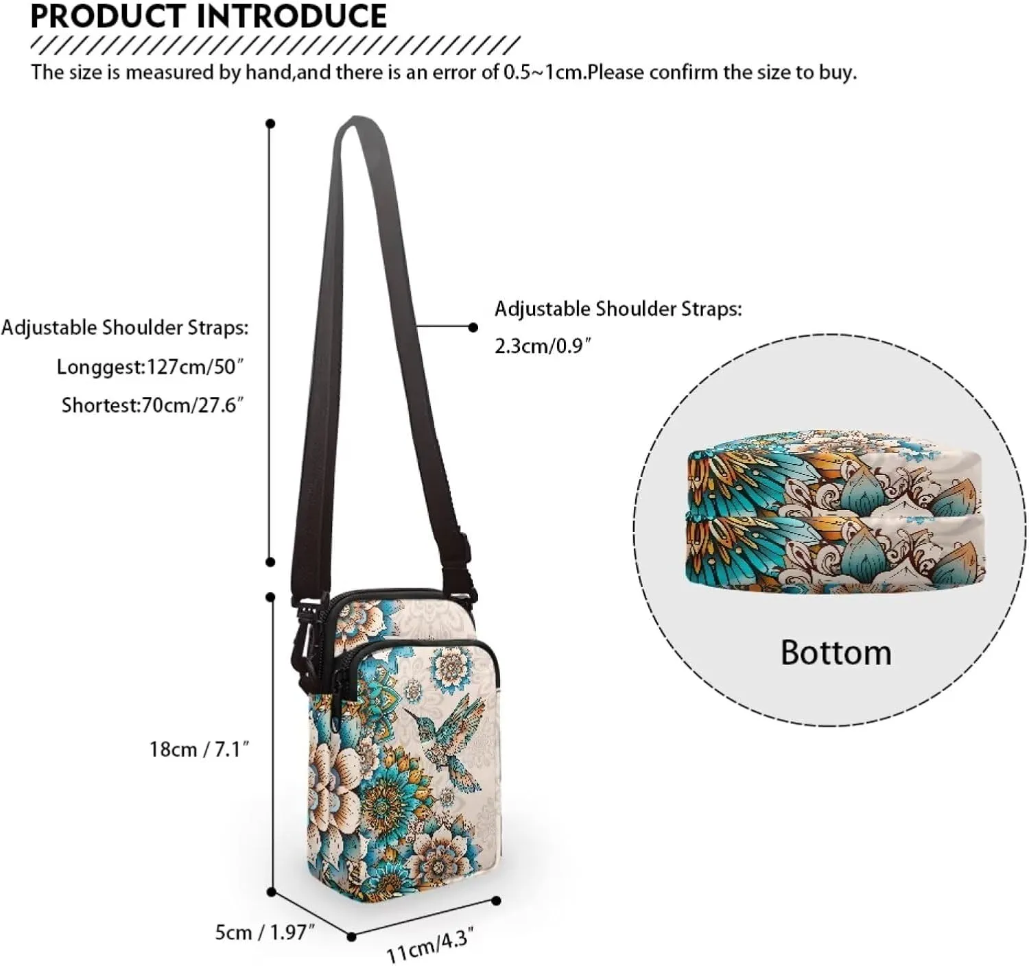 Girls Crossbody Bags Small Shoulder Bag with Zipper, Travel Satchel Bag Handbags