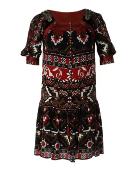 Gucci Vintage 2008 Printed Mini Dress in Multicolor Viscose