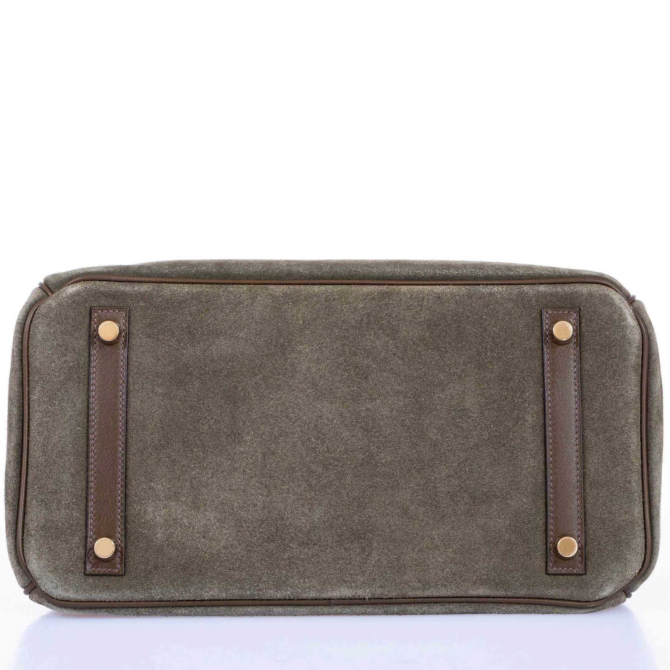 Hermes Birkin 30 Grizzly Vert de Gris Suede & Veau Swift Permabrass Hardware - Special Edition