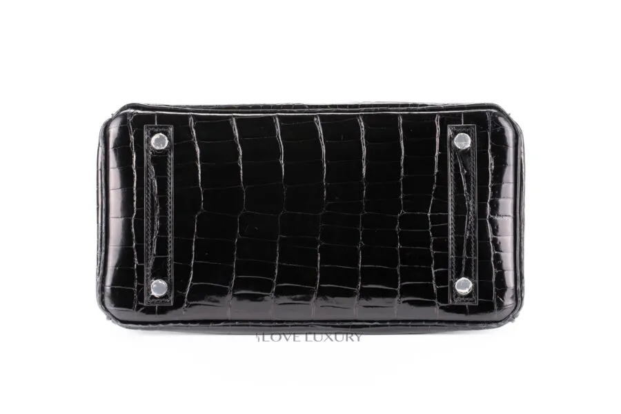 Hermès Birkin 25 Shiny Crocodile Niloticus Black Palladium Hardware